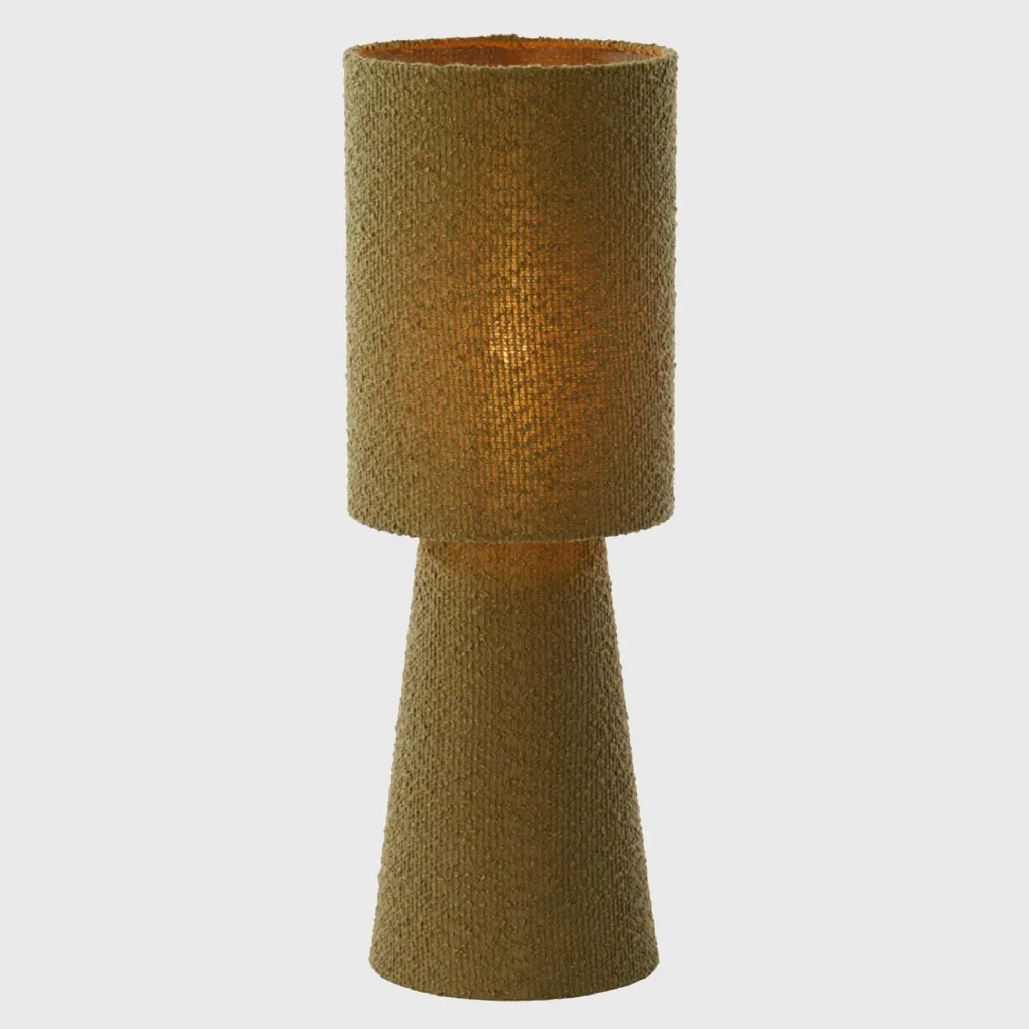 Boucle Table Lamp - Green, Fabric