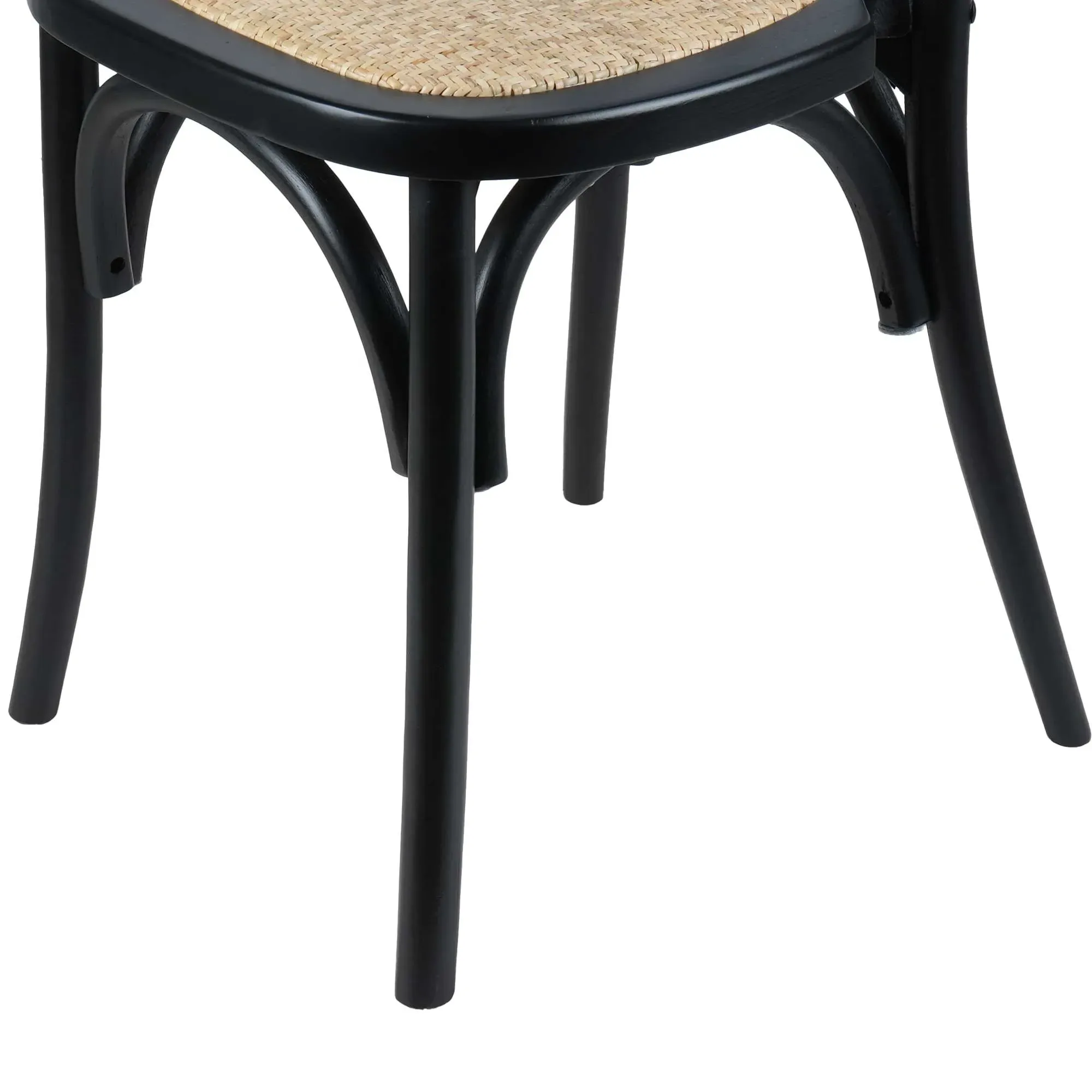 Bourges Dining Chair - Black, Rattan