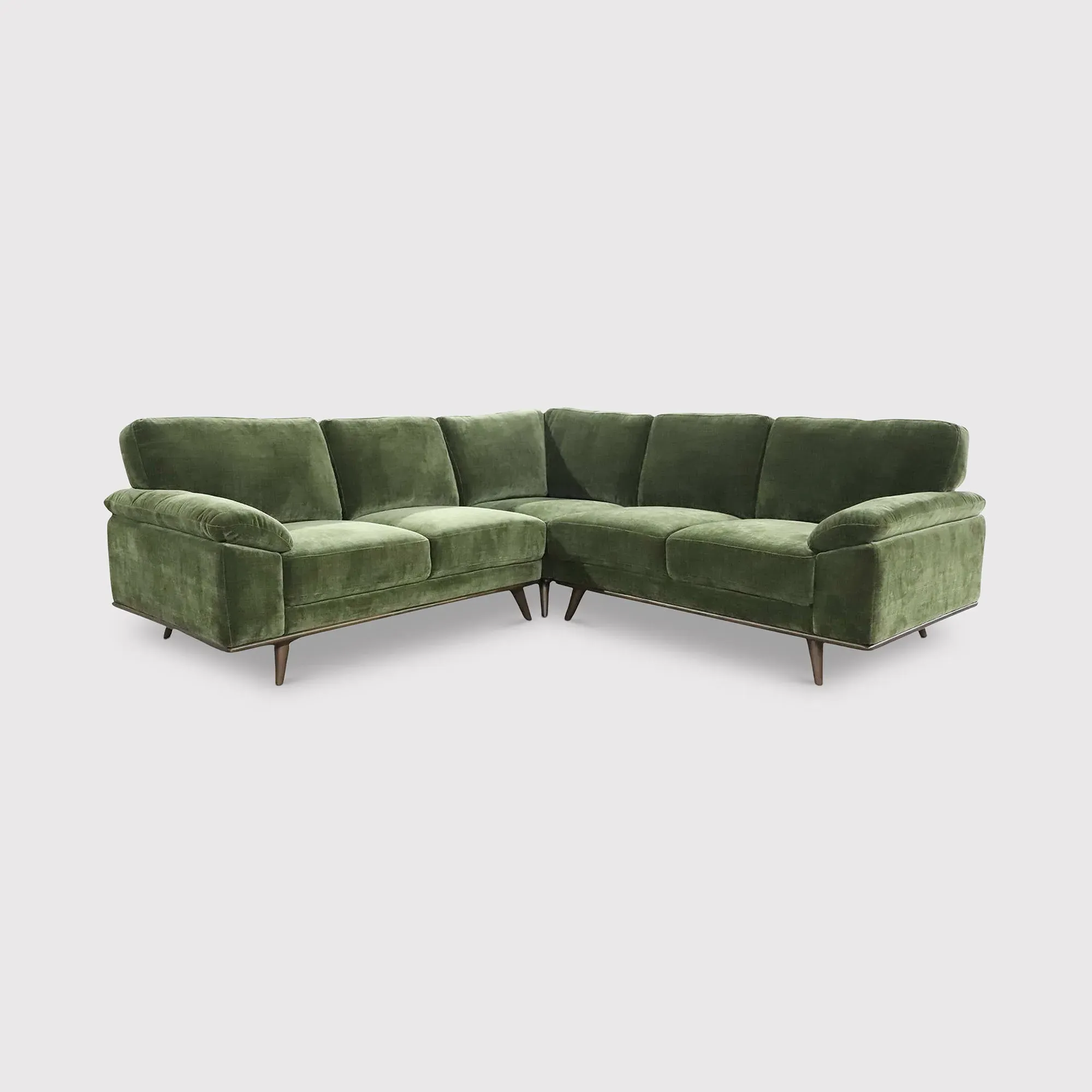 Bowes Large Corner Sofa - Green, Fabric image