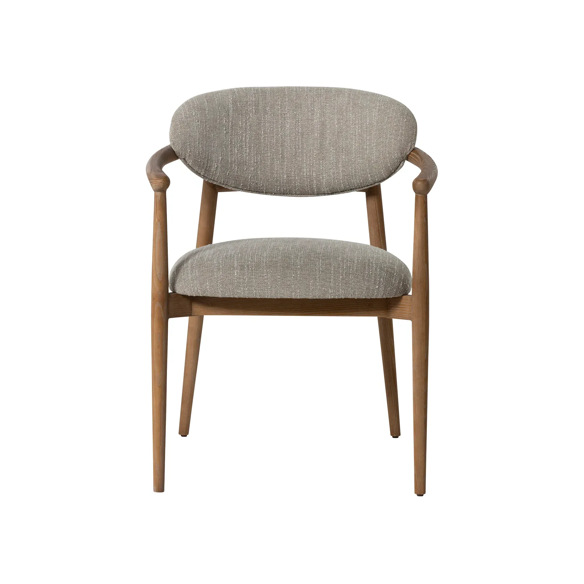 Brading Dining Chair with Arms - Neutral, Fabric