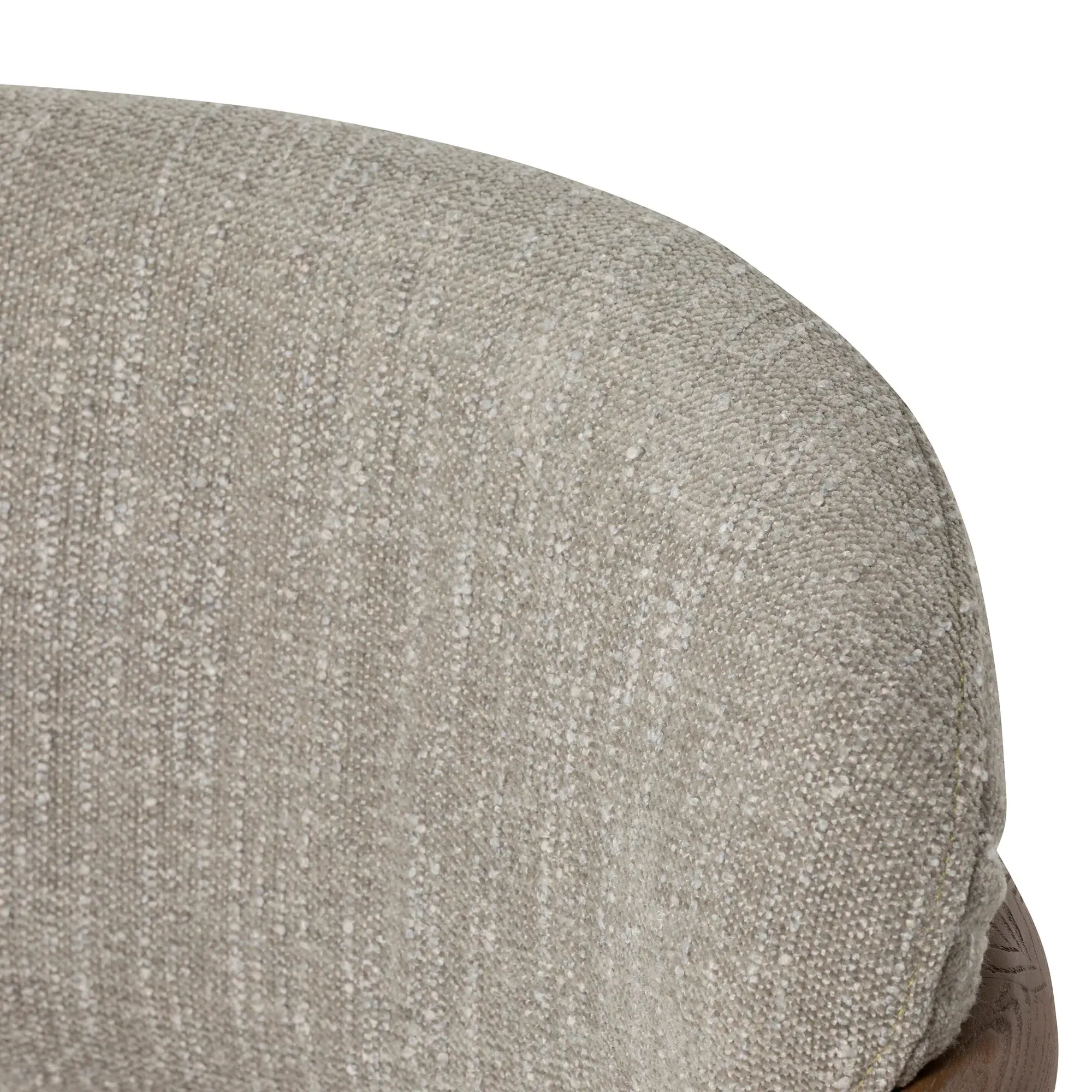 Brading Dining Chair with Arms - Neutral, Fabric