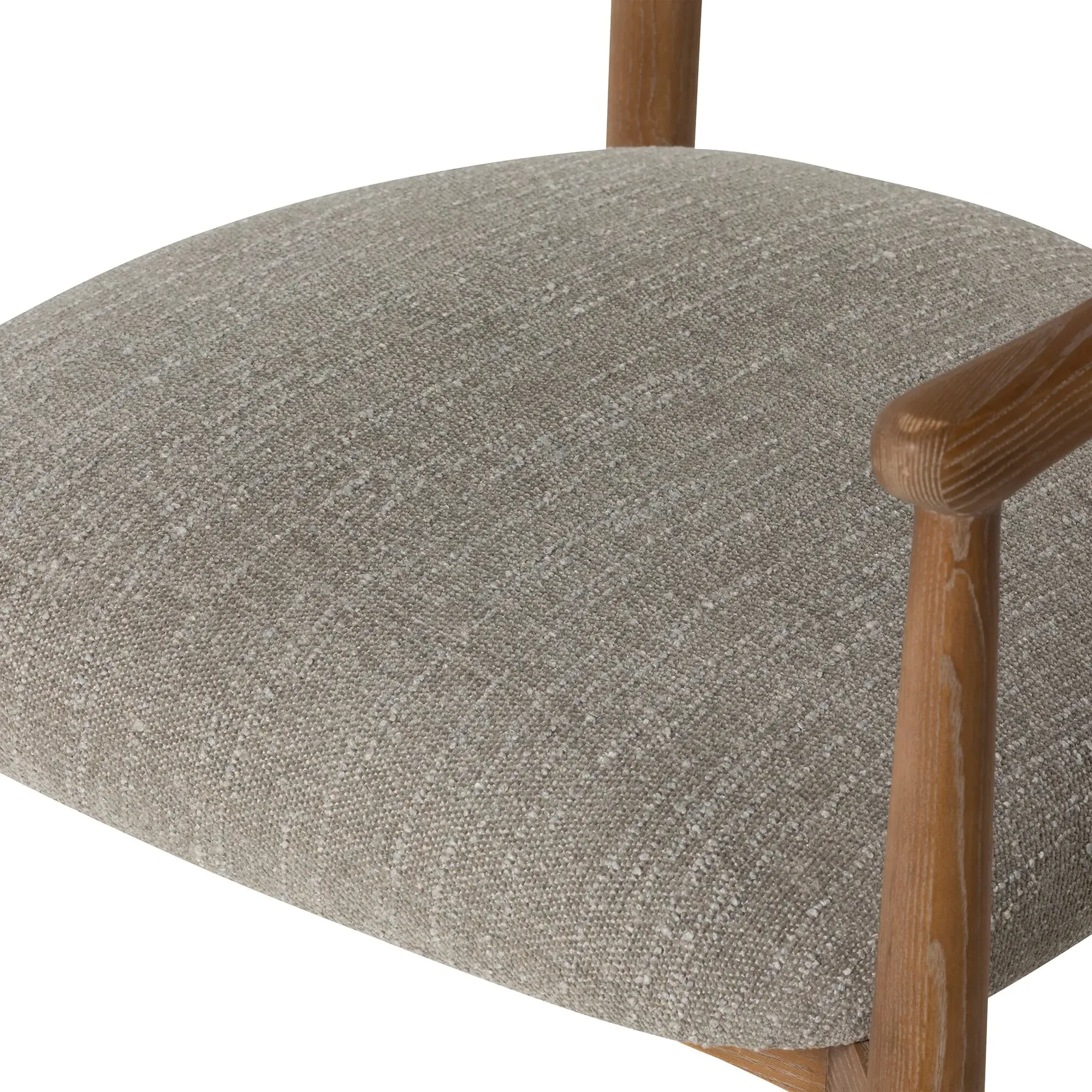 Brading Dining Chair with Arms - Neutral, Fabric