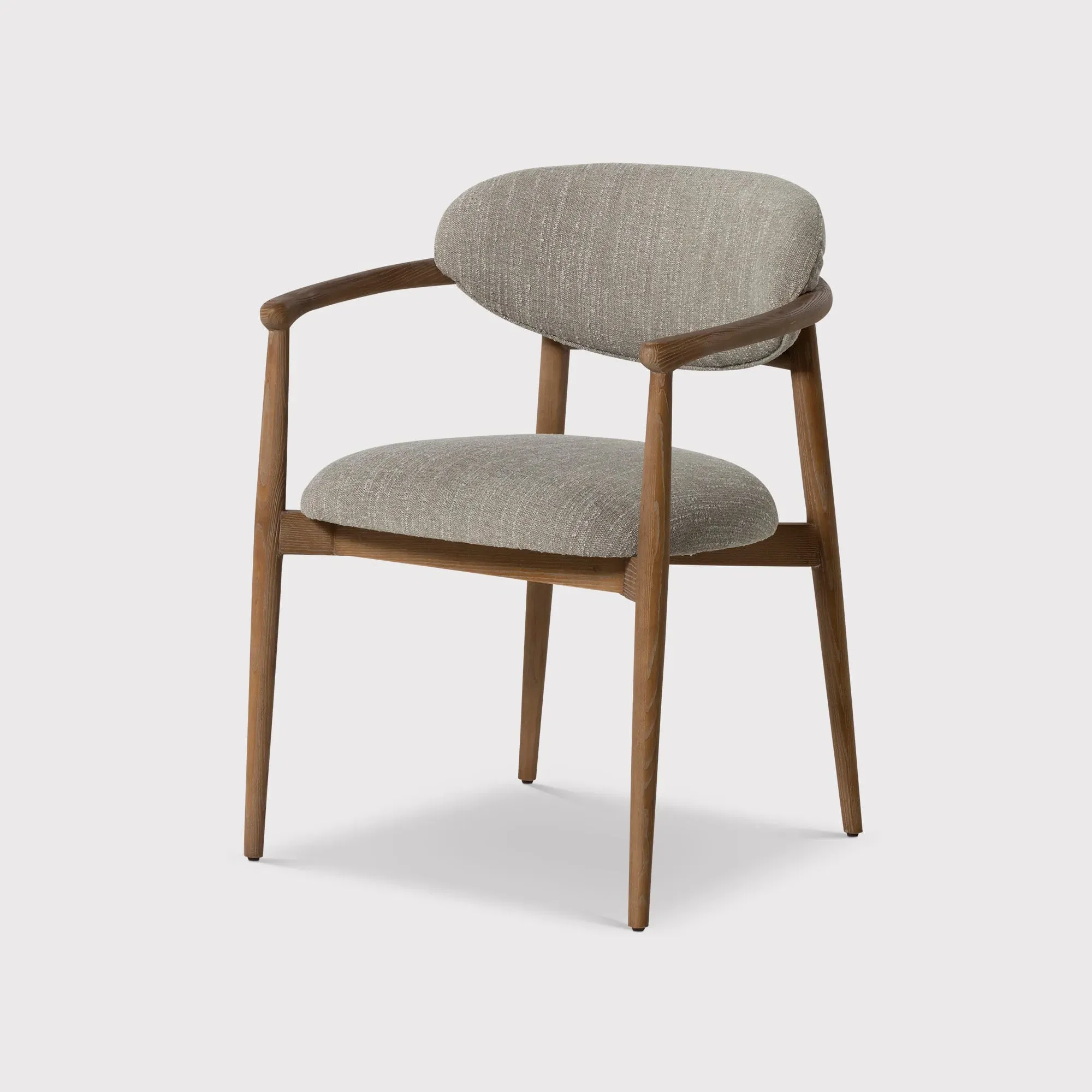 Brading Dining Chair with Arms - Neutral, Fabric