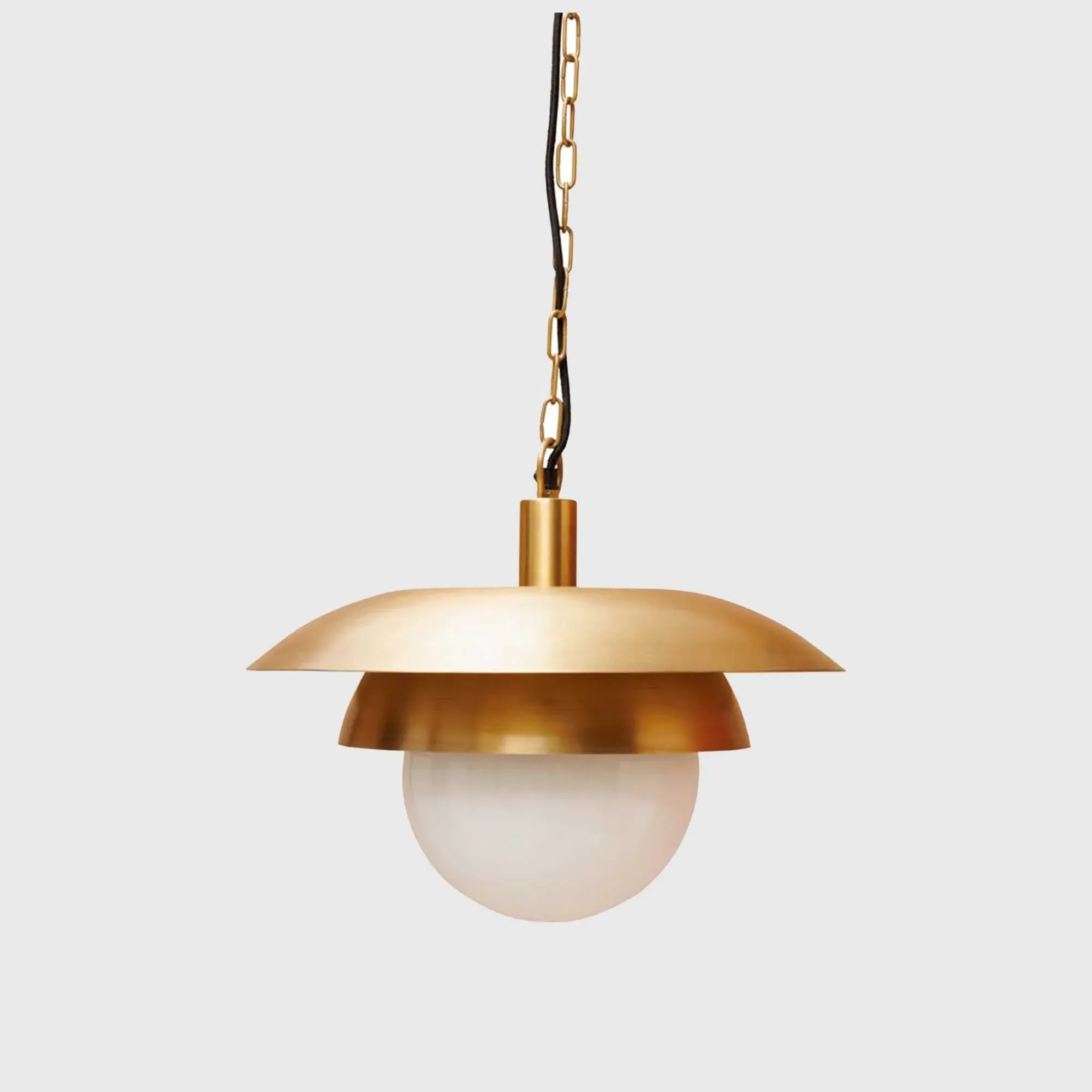 Brass Dome Pendant Light - Gold, Metal