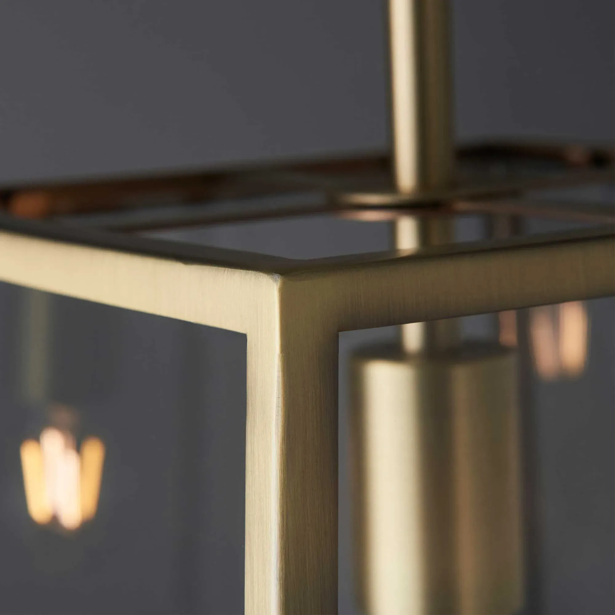 Brass Lantern Pendant Light - Gold, Glass