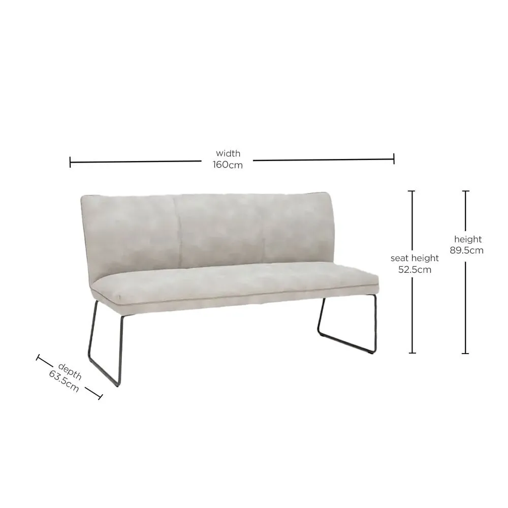 Bridgford Loveseat Sofa - Neutral, Faux Leather