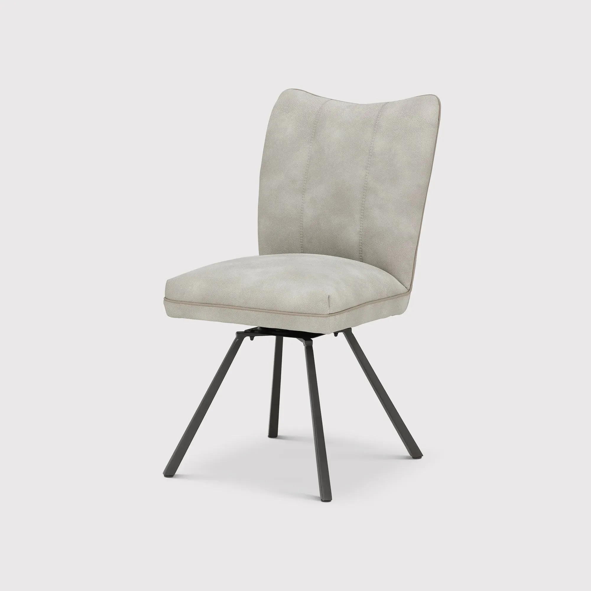 Bridgford Swivel Dining Chair - Neutral, Faux Leather image