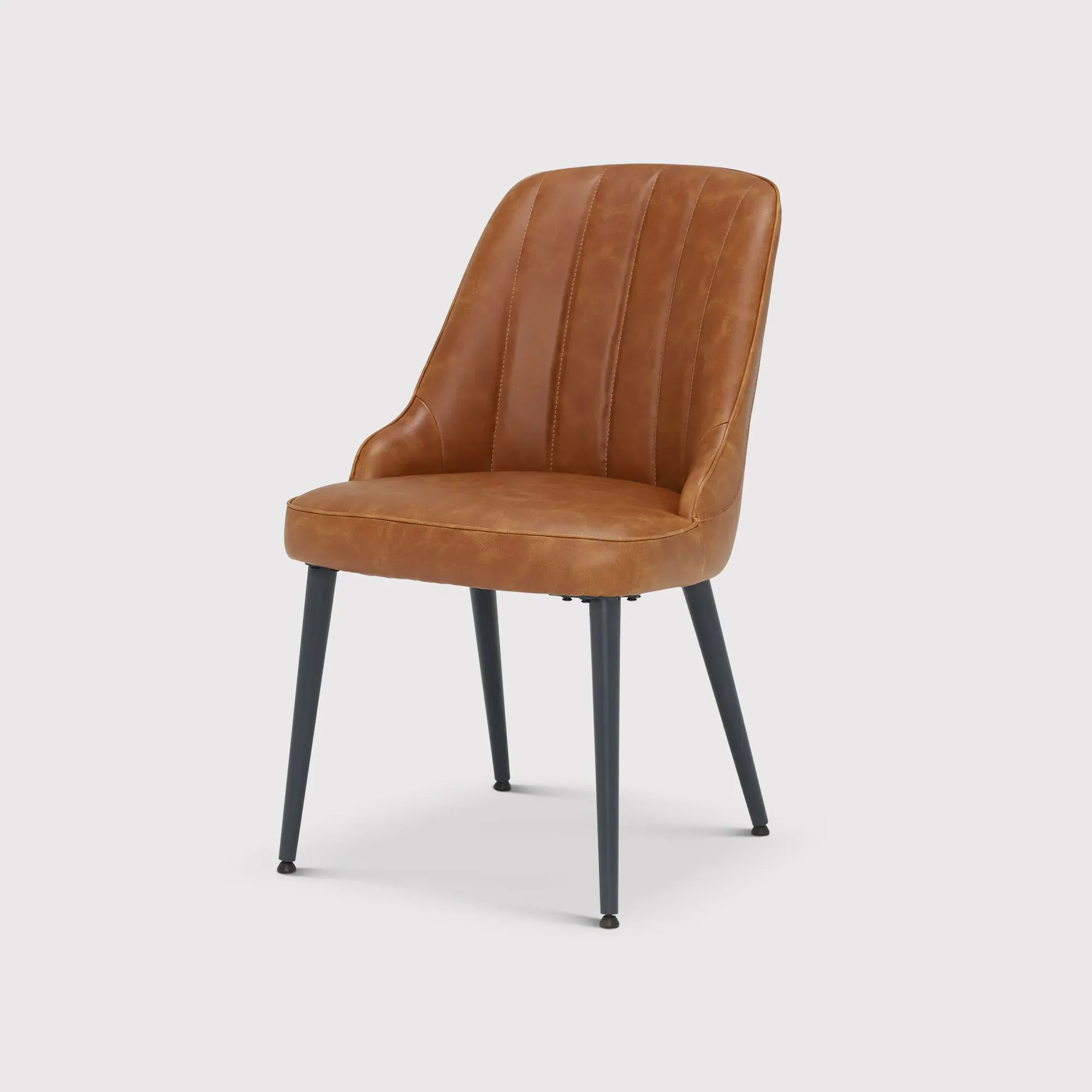 Brockwell Dining Chair - Brown, Faux Leather image