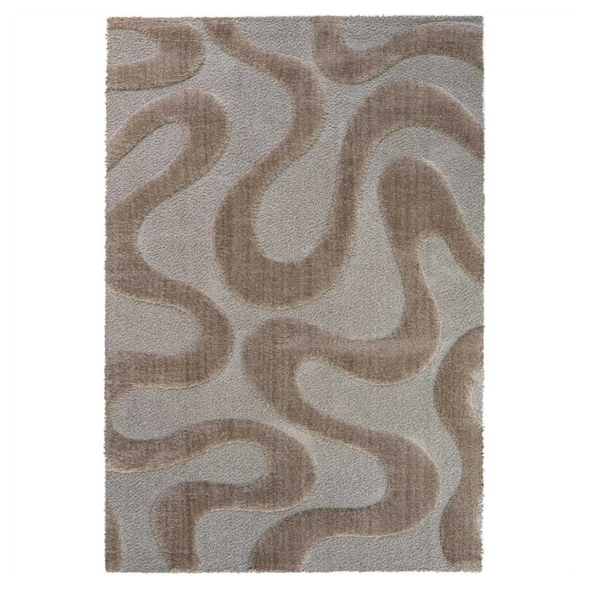 Bronze Waves Rug 160x230cm - Brown image
