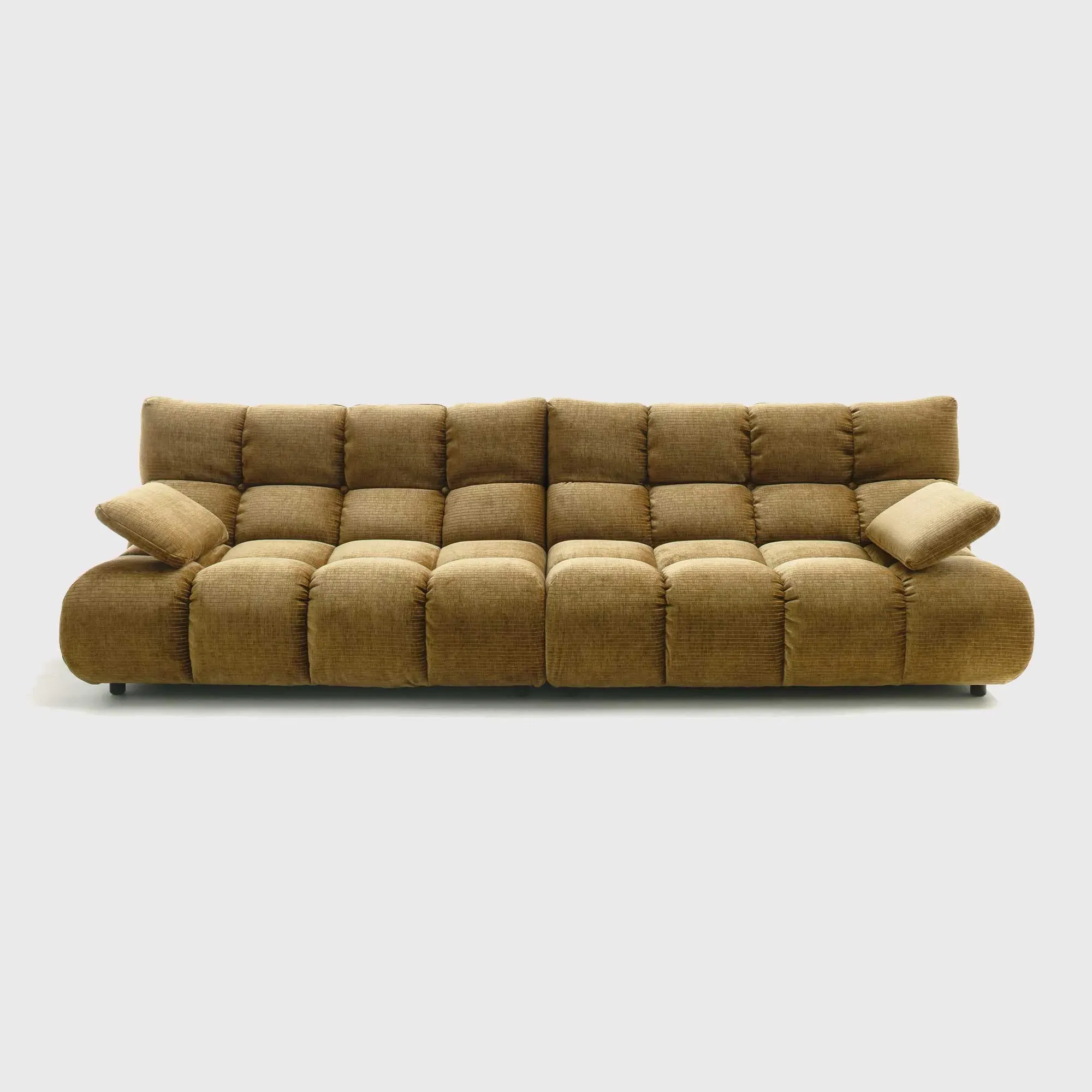 Bryce 4-Seater Sofa with Armrests - Yellow, Fabric image