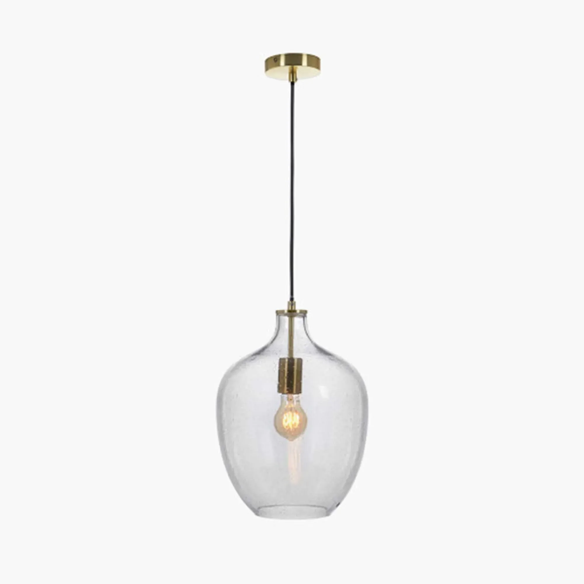 Bubble Glass Pendant Light - Gold