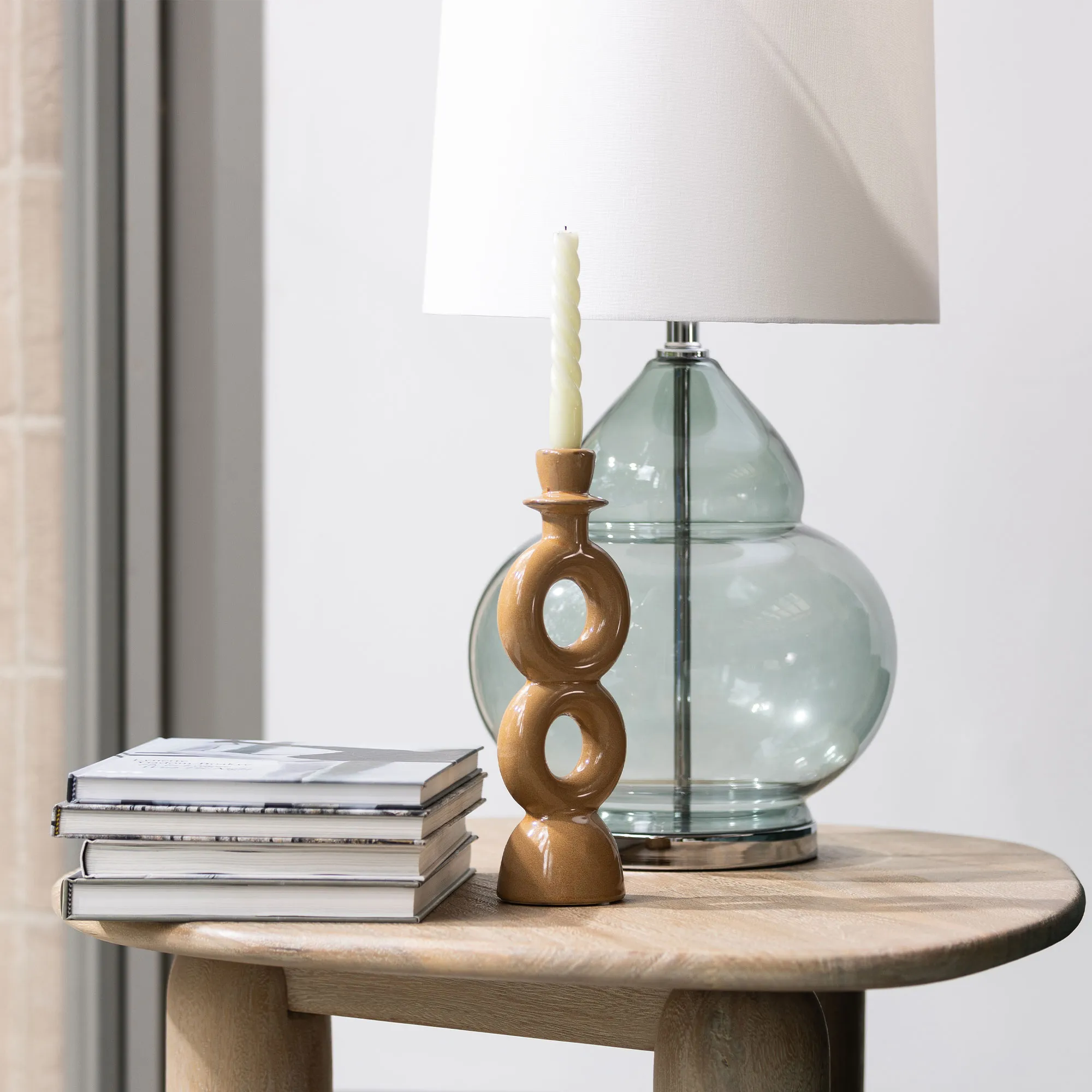 Bubble Glass Table Lamp - Green