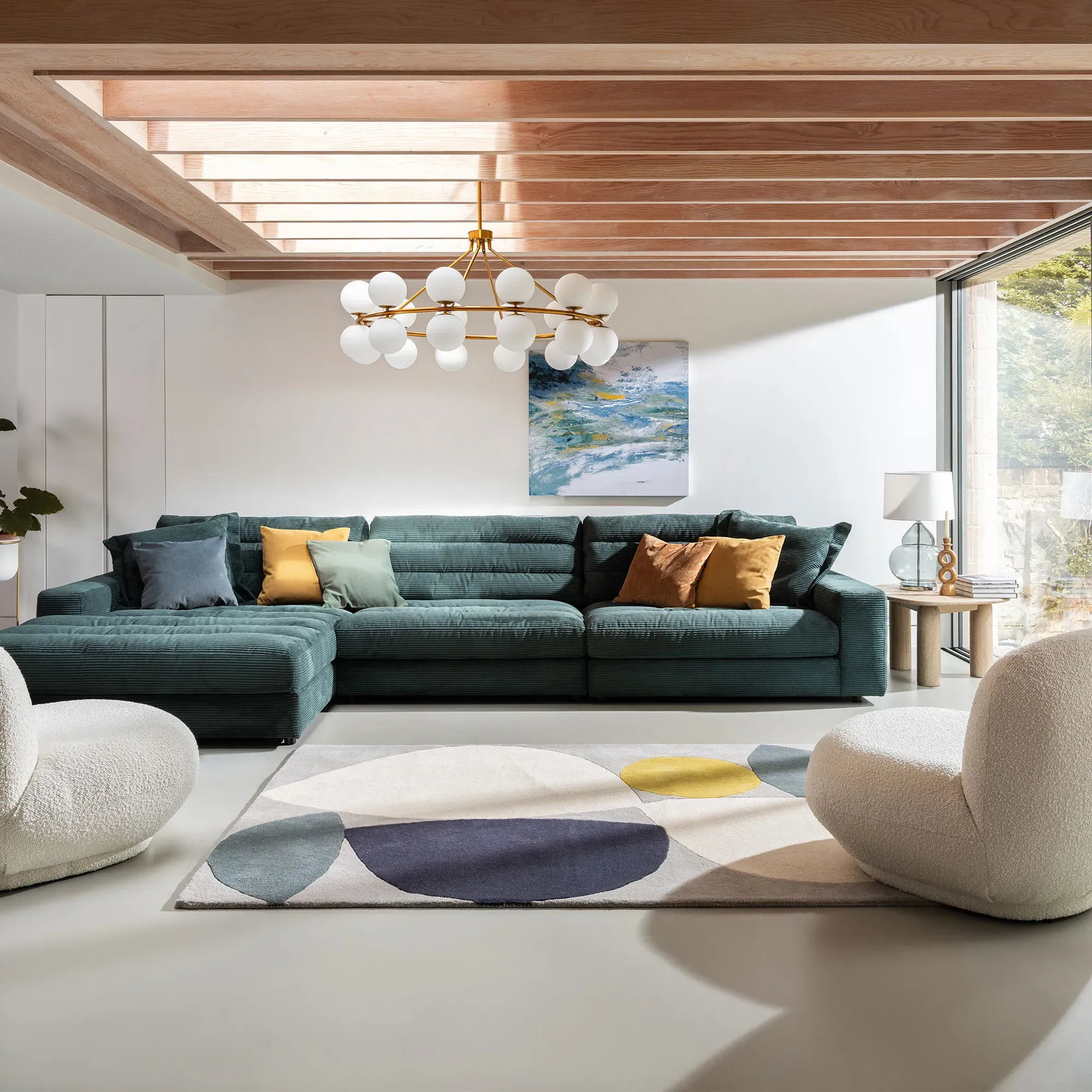 Bubble Glass Table Lamp - Green