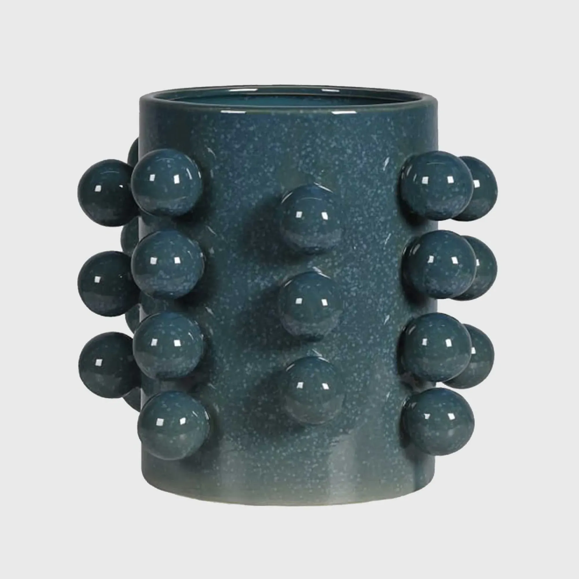 Bubble Textured Vase - Navy, Stoneware