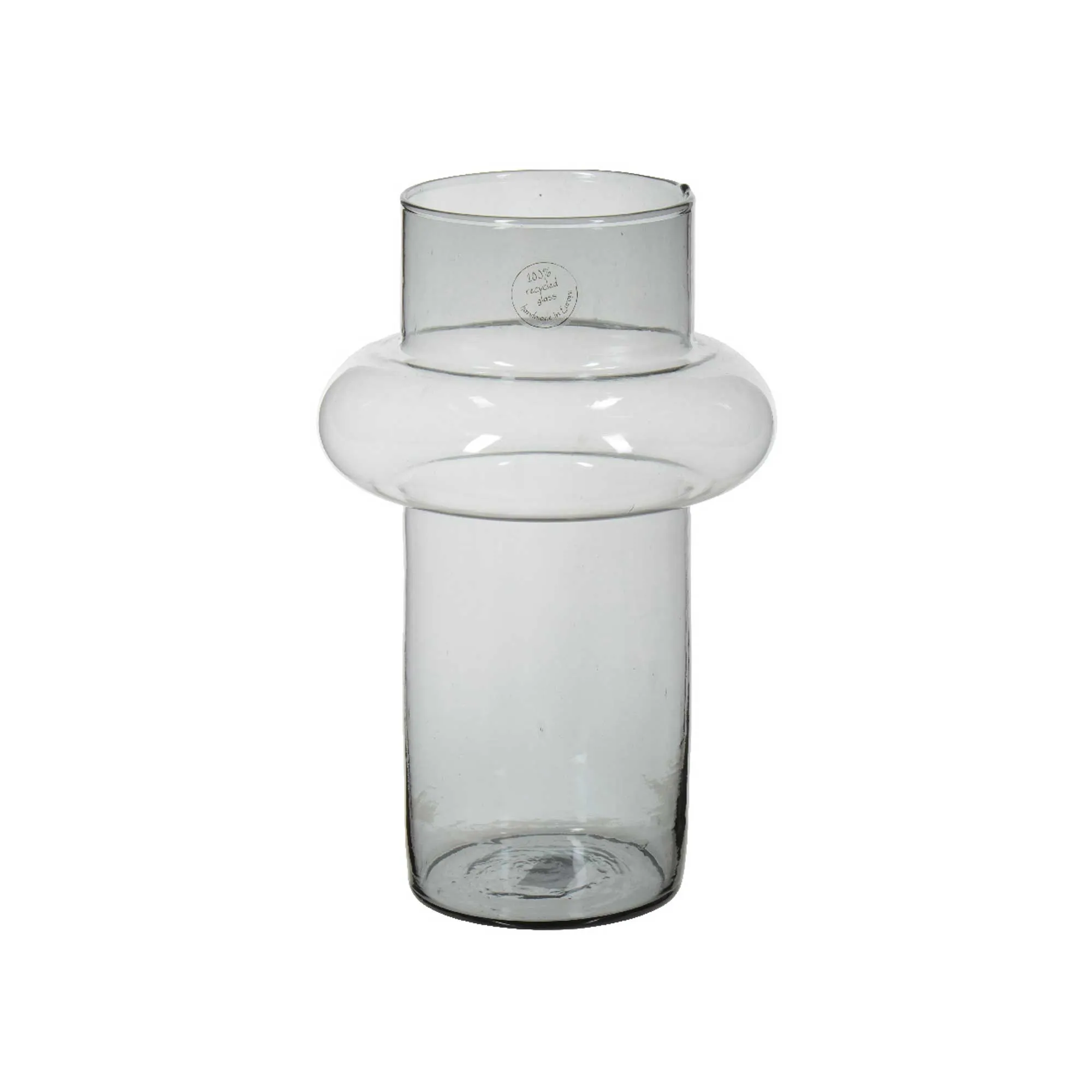 Bulb Vase - Grey, Glass
