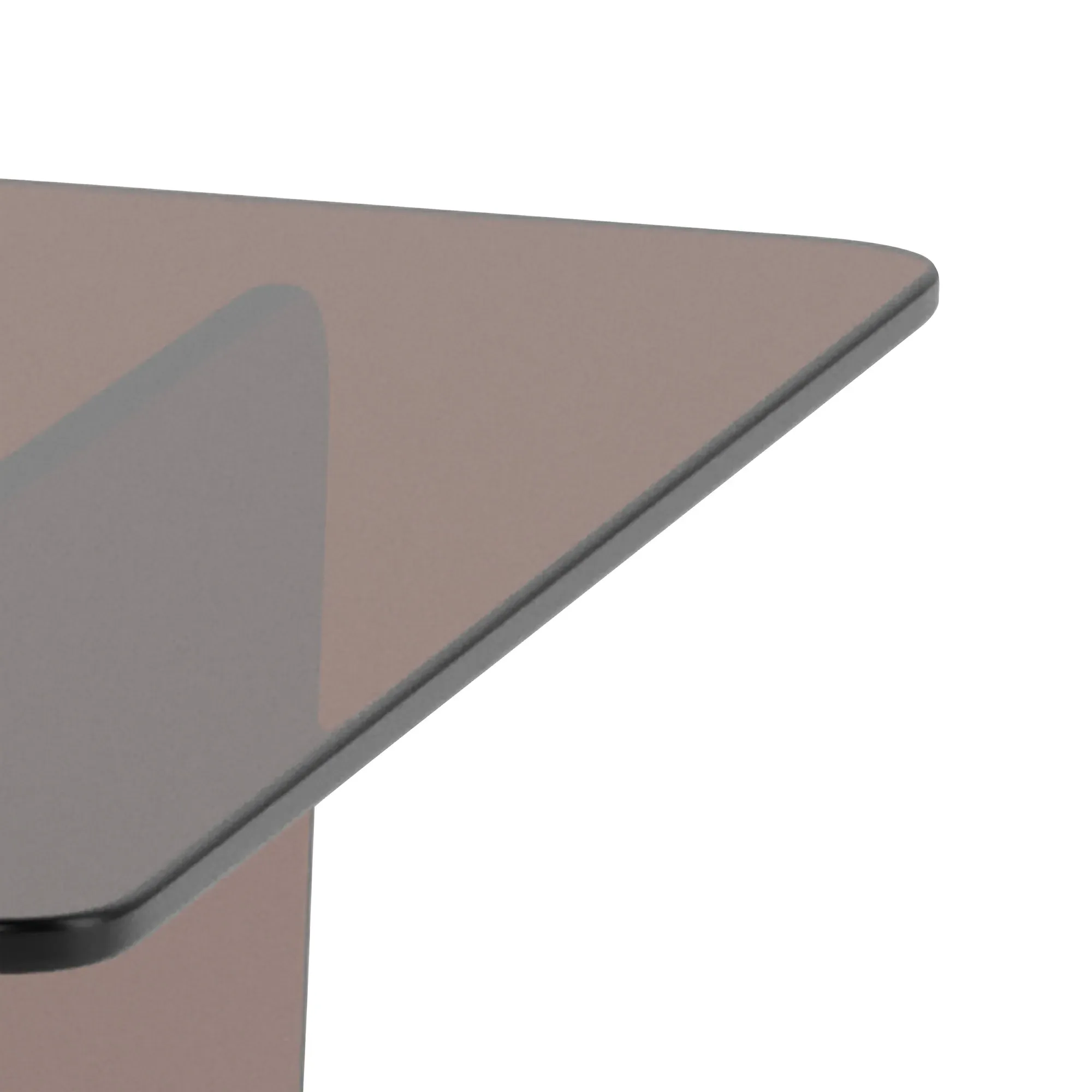 Burano Rectangular Coffee Table - Brown, Glass