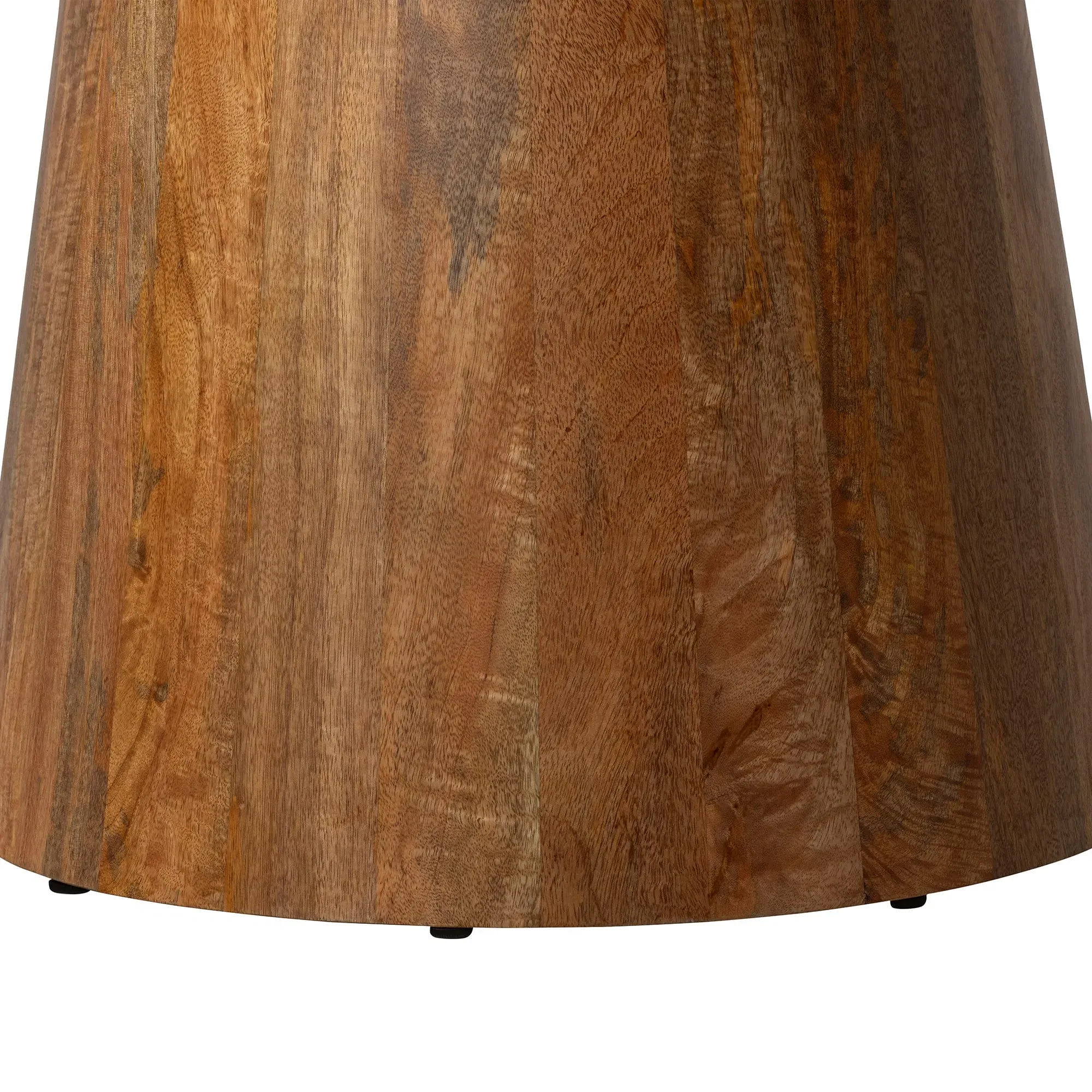 Burlington 120cm Cone Base Round Dining Table - Grey, Mango Wood