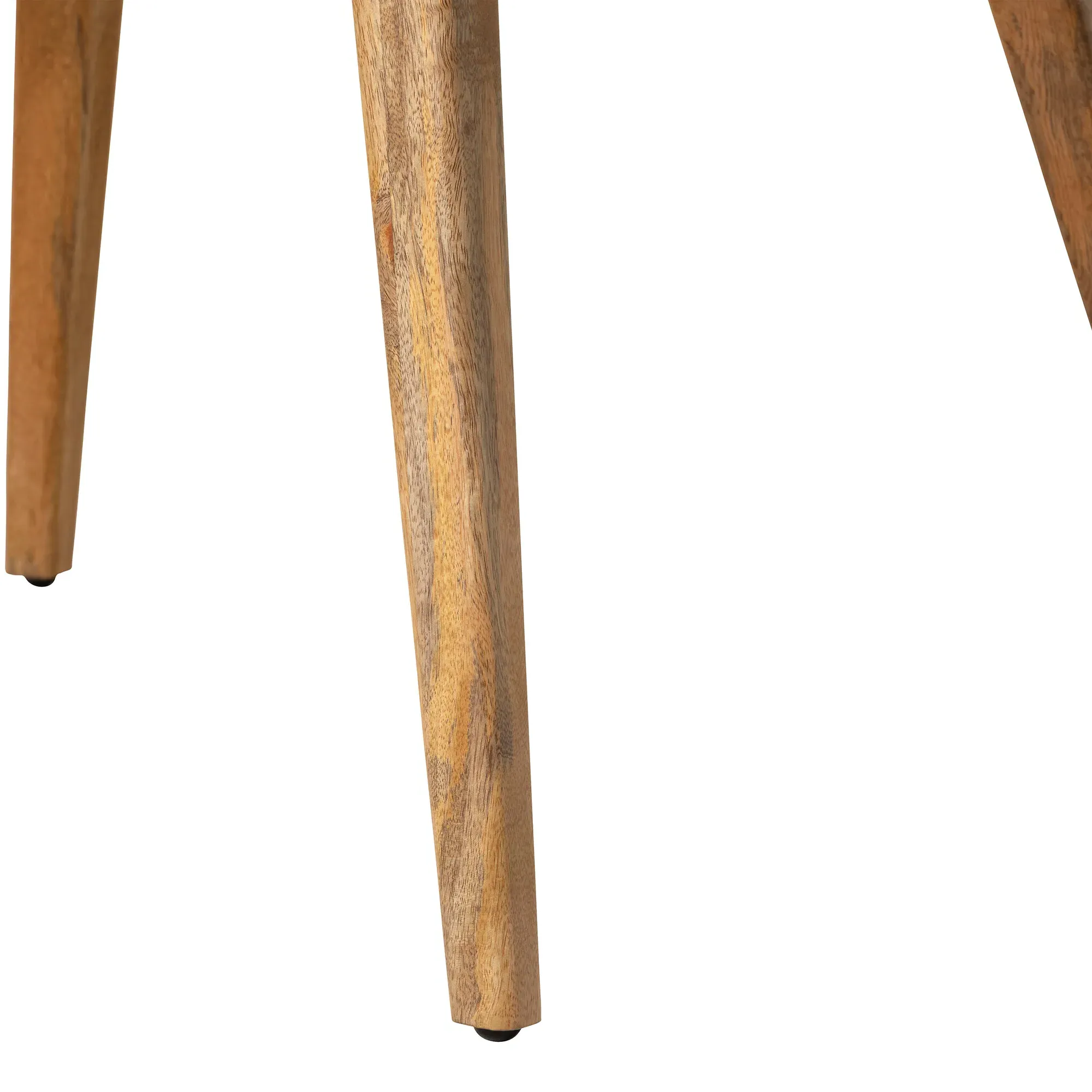 Burlington 120cm Faux Stone Round Dining Table - Grey, Mango Wood