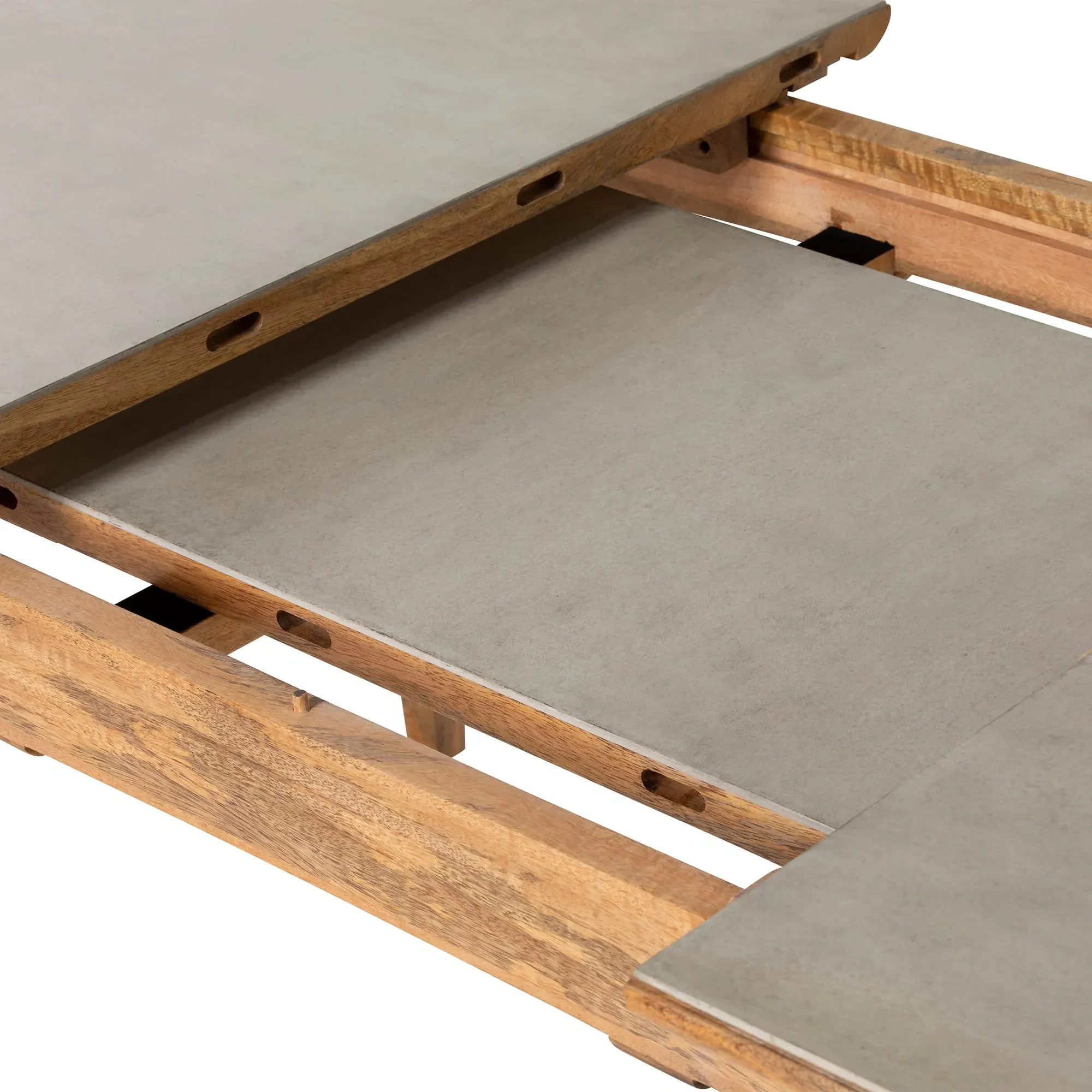 Burlington Extendable Dining Table - Grey, Mango Wood