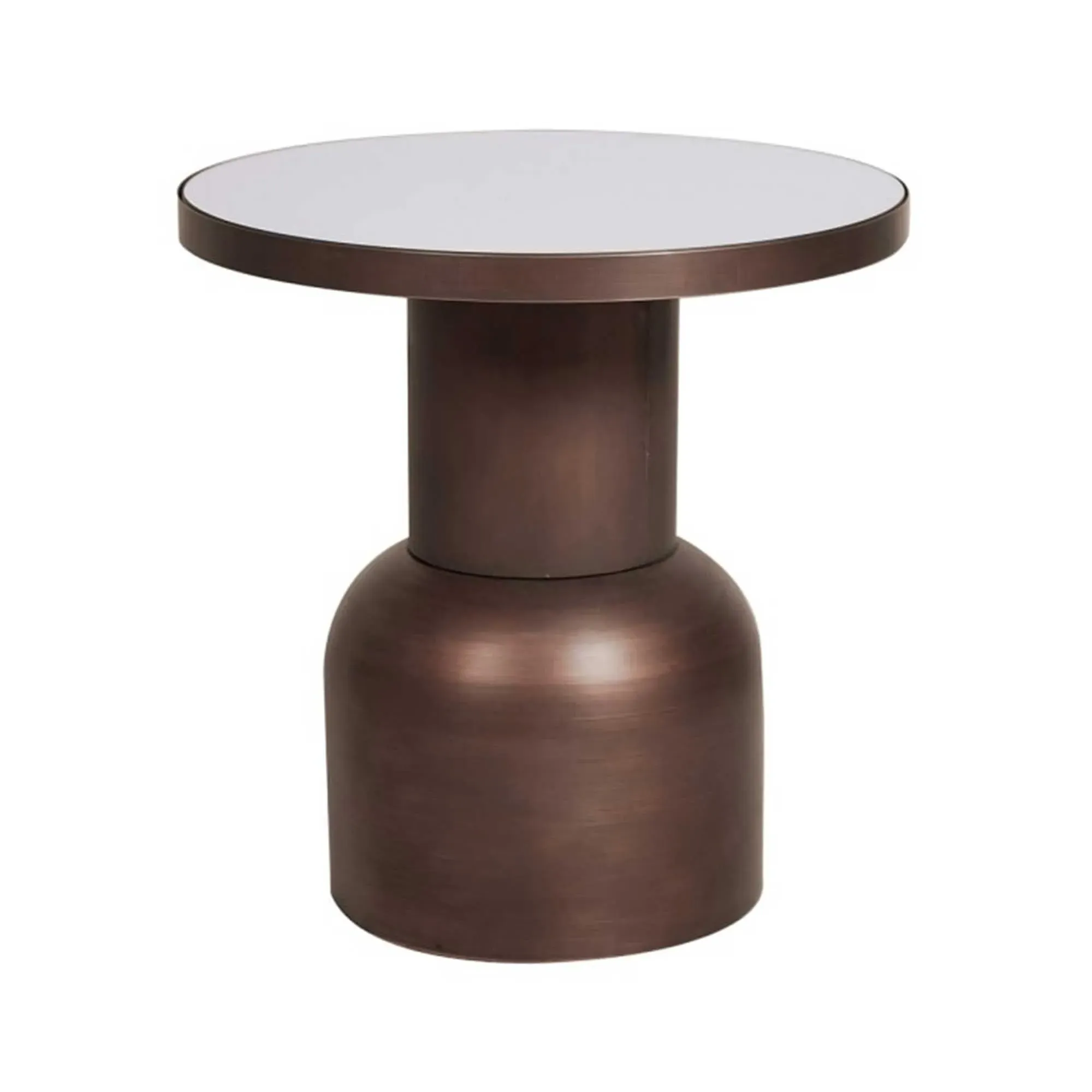Burnished Side Table - Brown, Metal product
