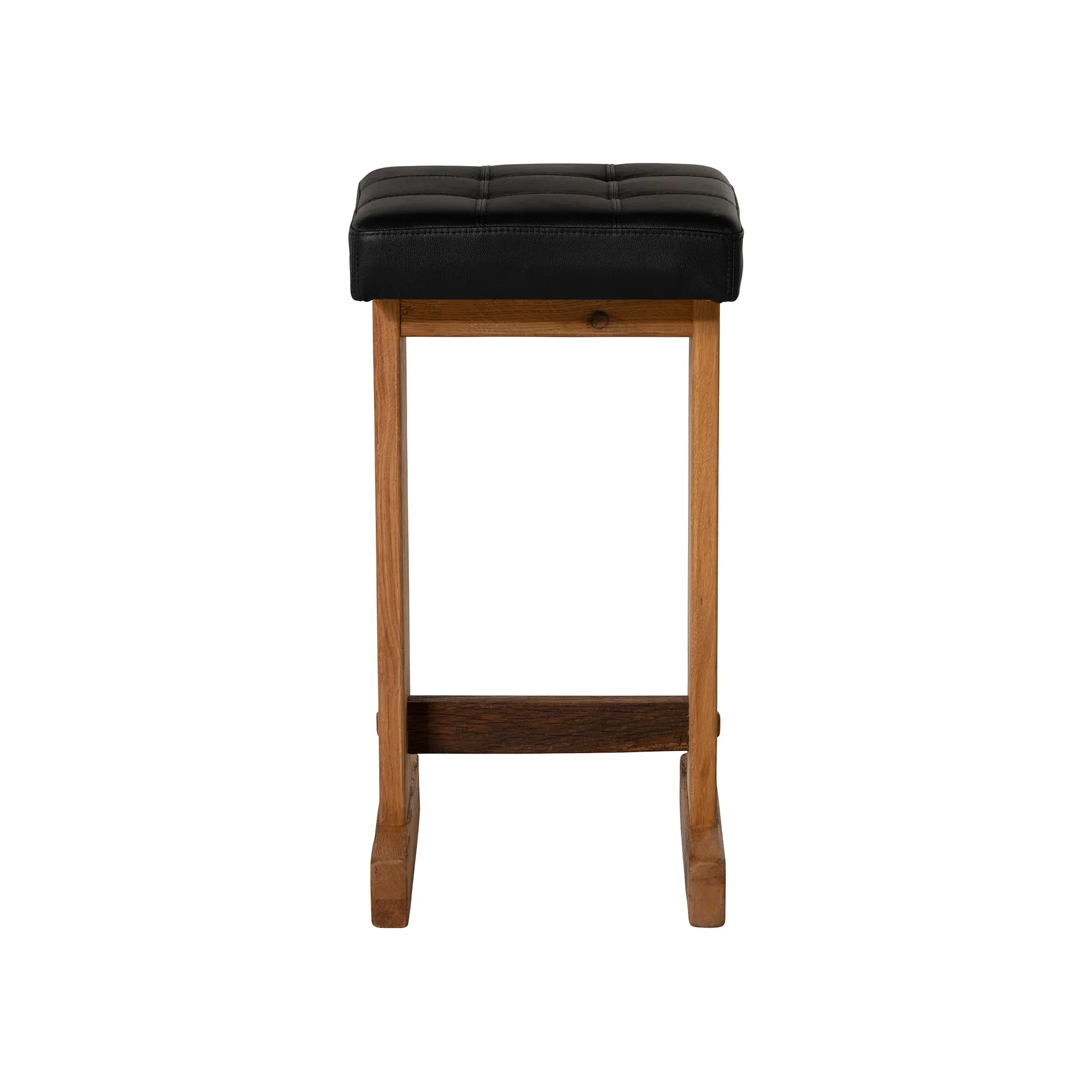 Caledon Bar Stool - Brown, Leather & Oak alternate view