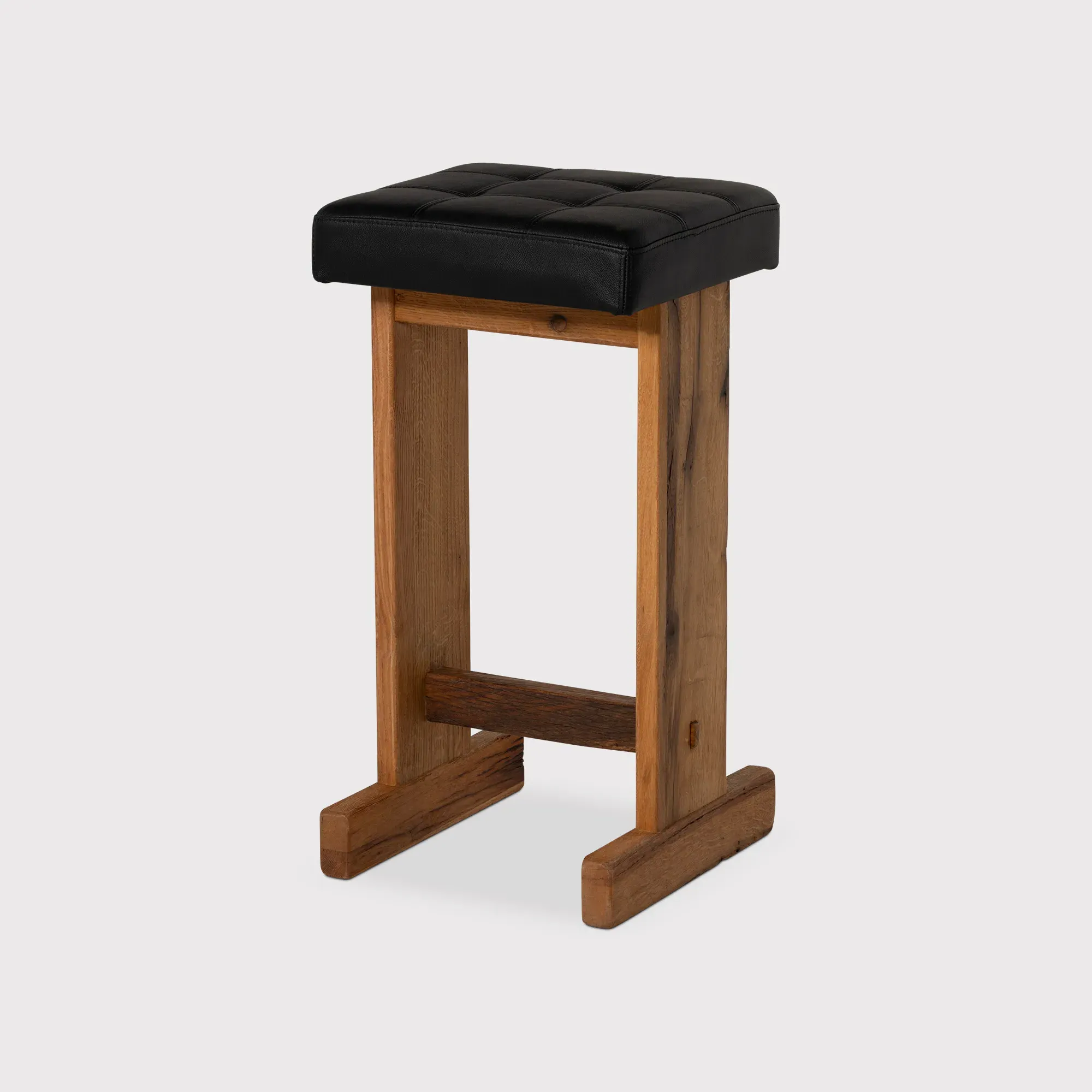 Caledon Bar Stool - Brown, Leather & Oak product