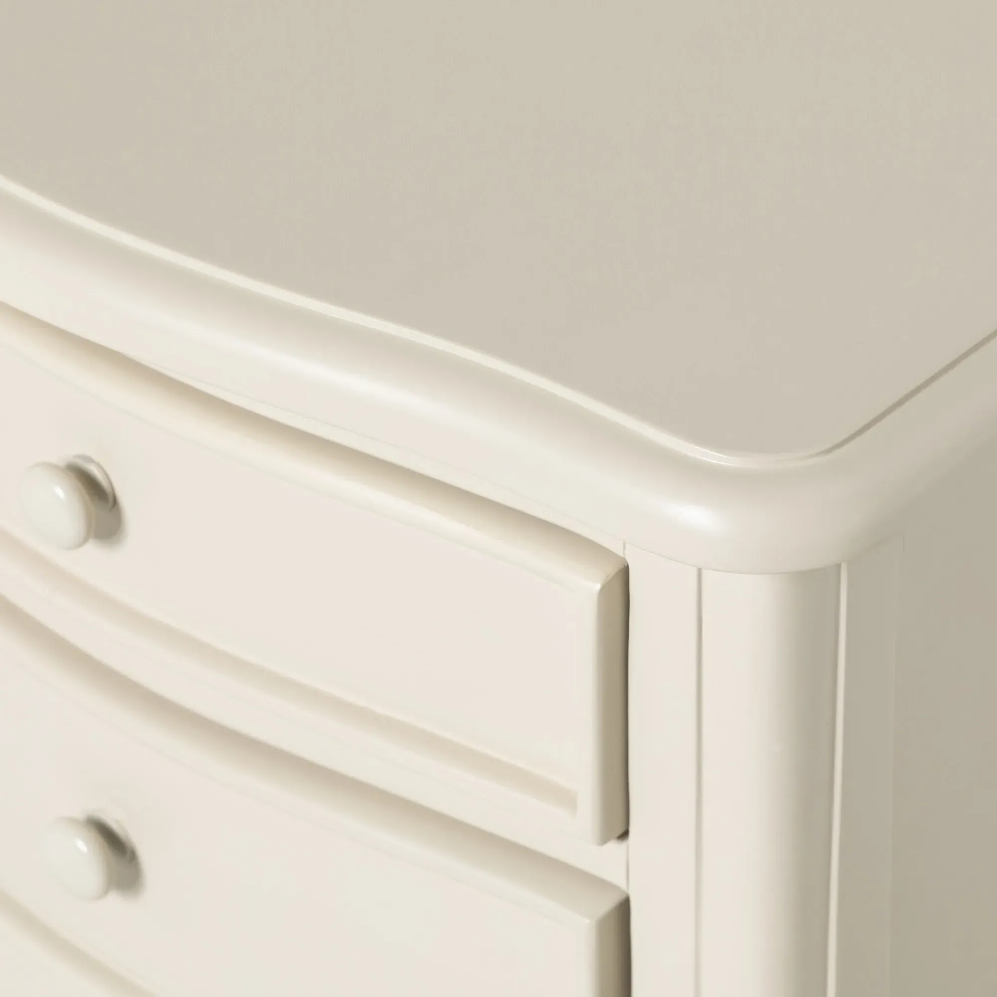Calista 2 Drawer Bedside Table - White, Mahogany