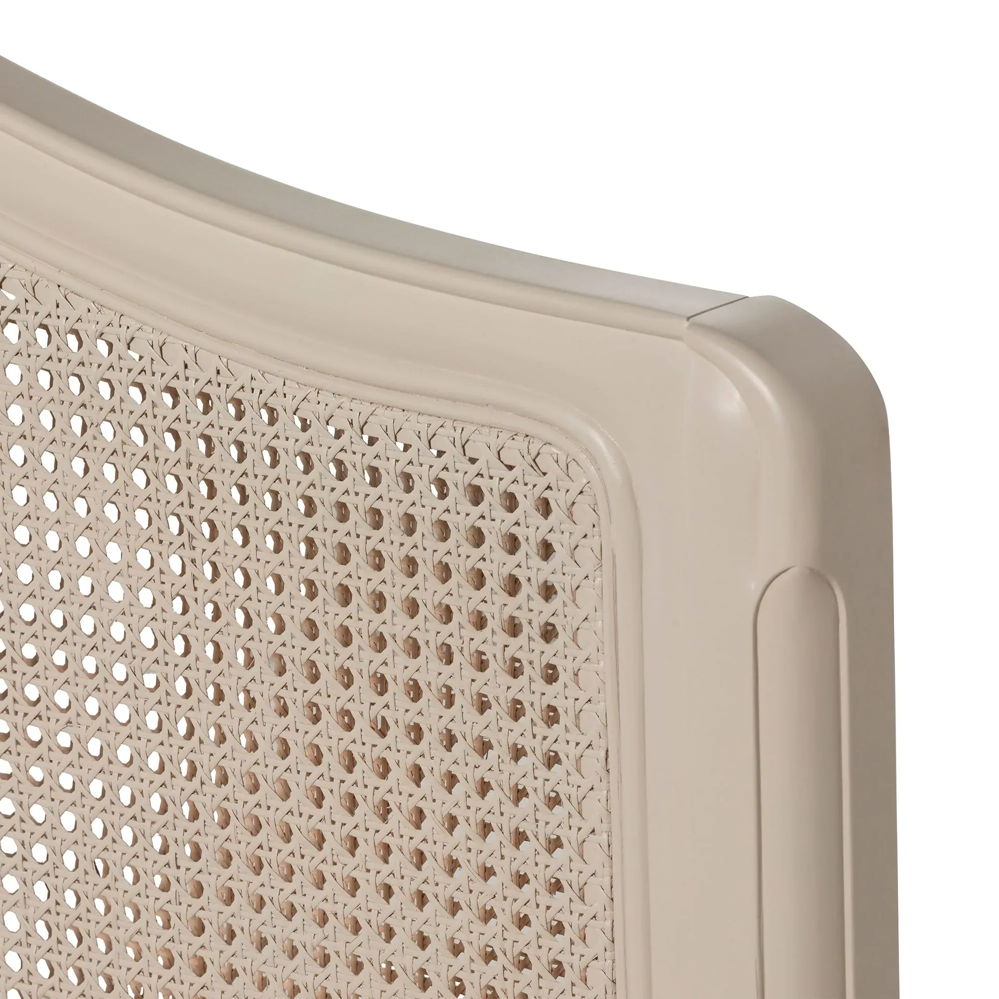 Calista Double Bed Frame - White, Mahogany Wood