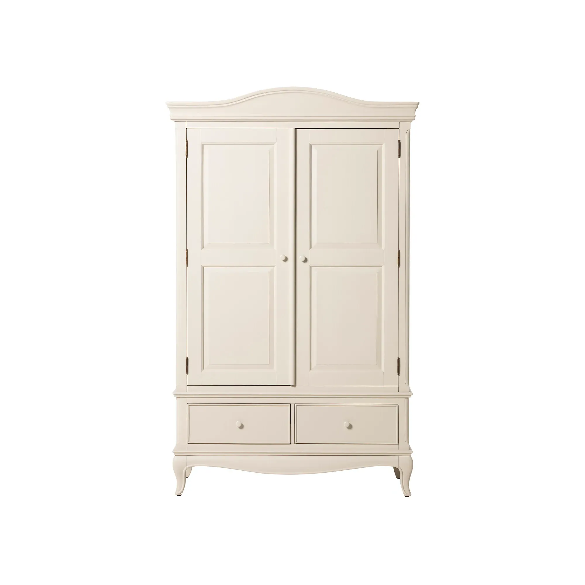 Calista Double Wardrobe - White, Mahogany Wood