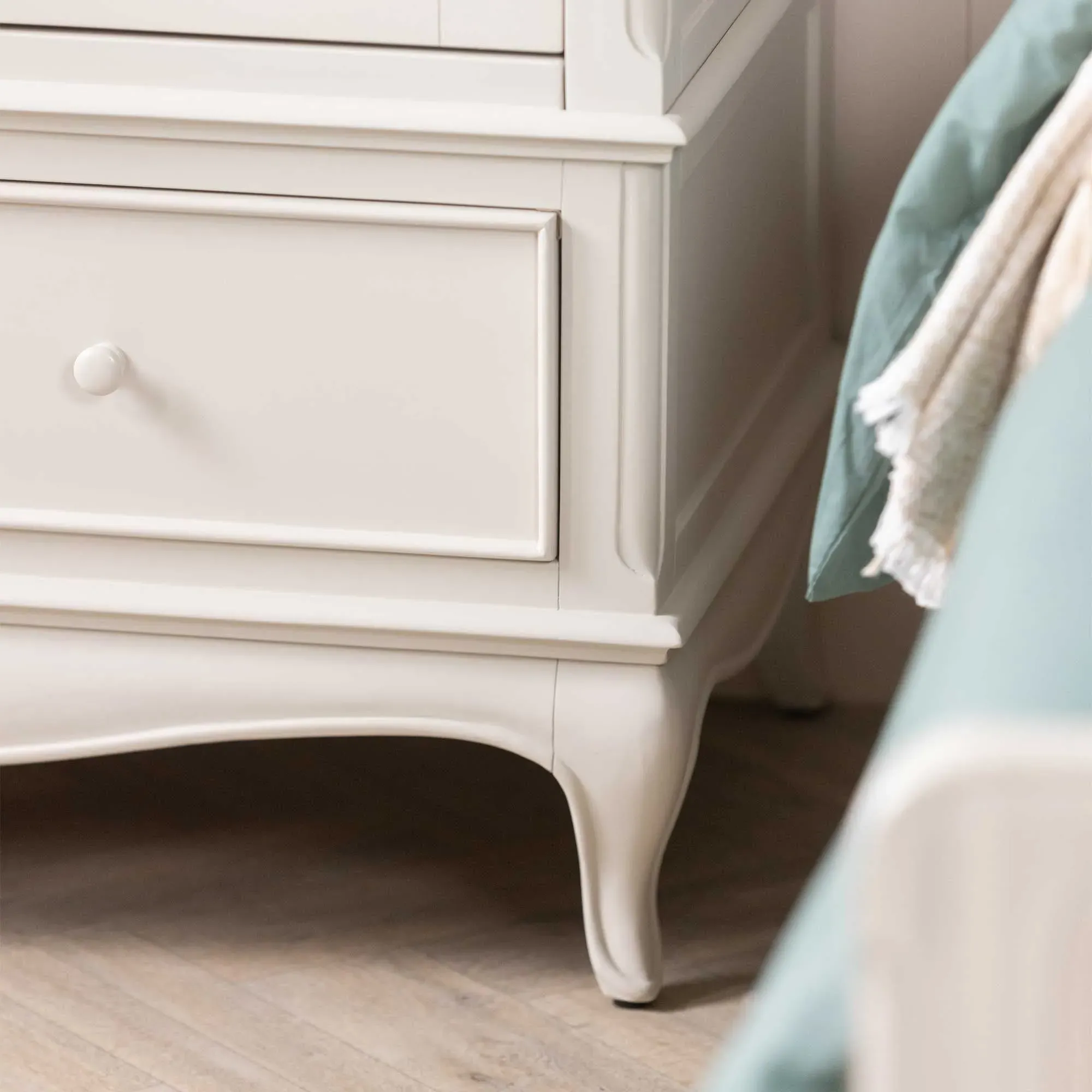 Calista Double Wardrobe - White, Mahogany Wood