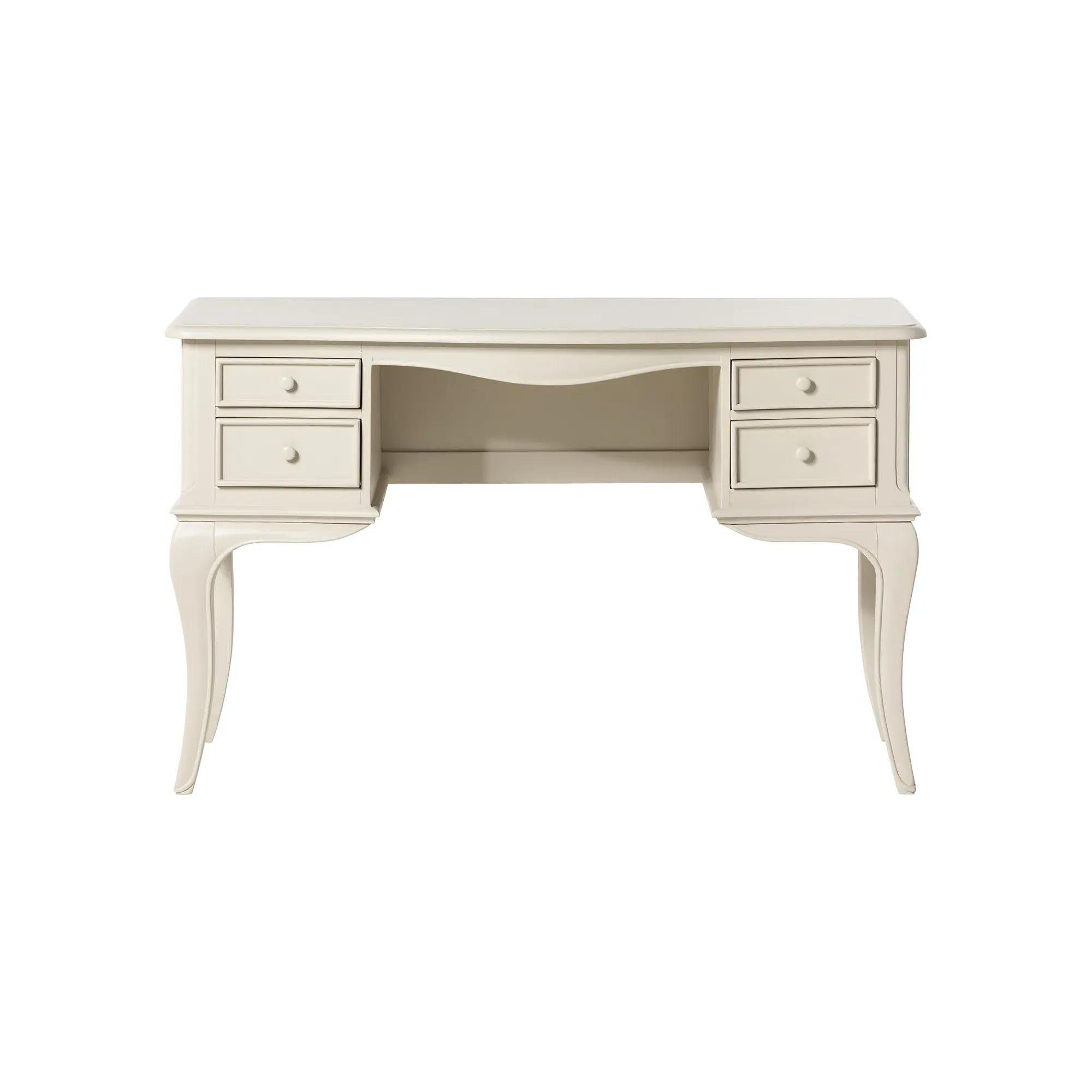 Calista Dressing Table - White, Mahogany
