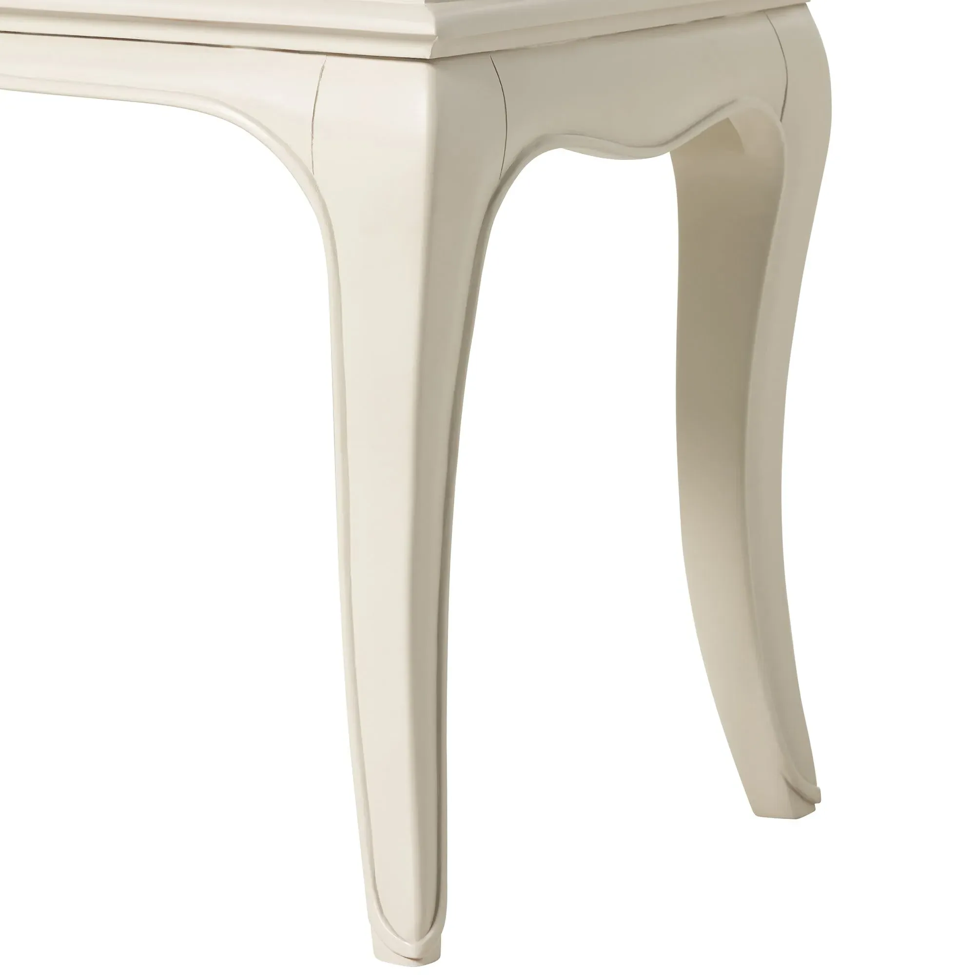 Calista Dressing Table - White, Mahogany