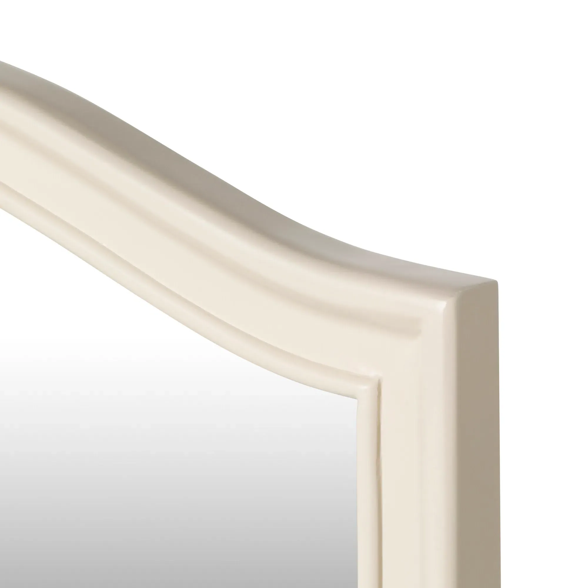 Calista Square Gallery Mirror - White, Wood