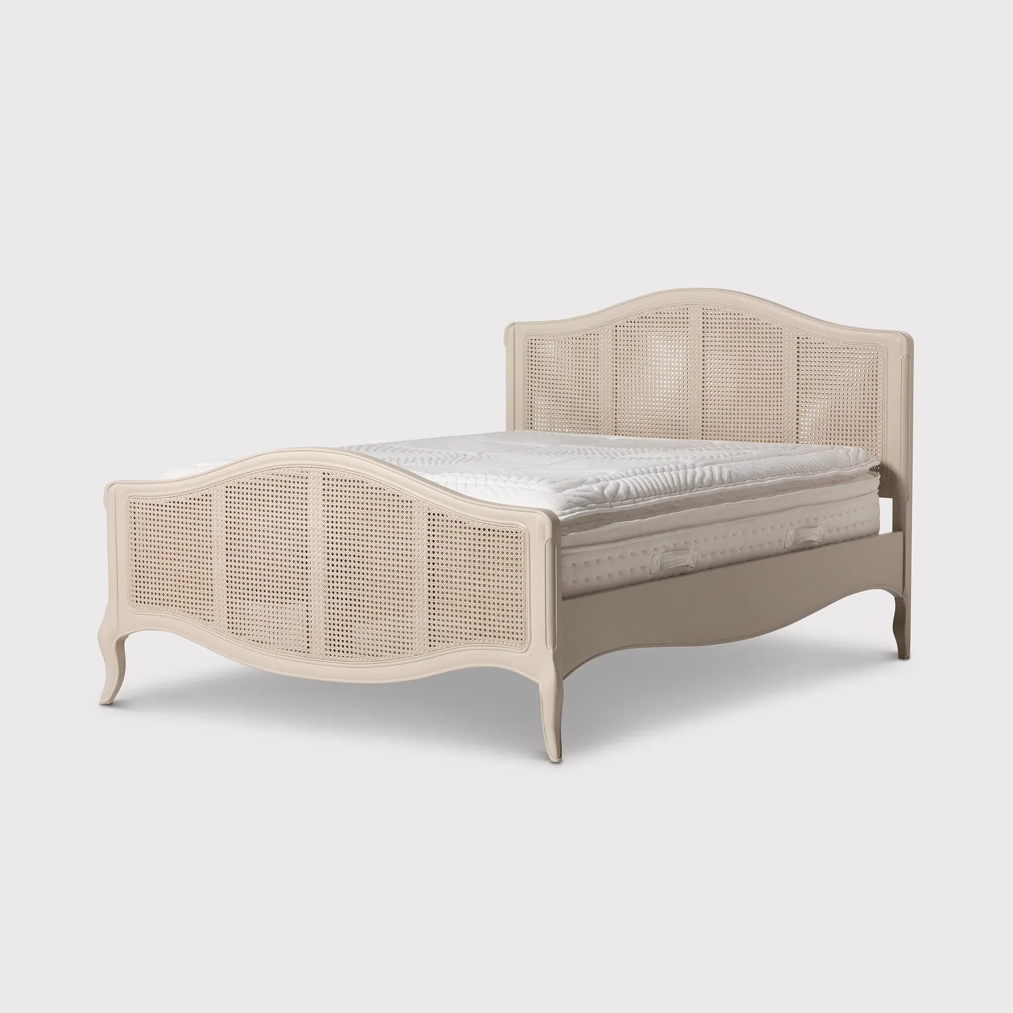 Calista Super King Bed Frame - White, Mahogany Wood