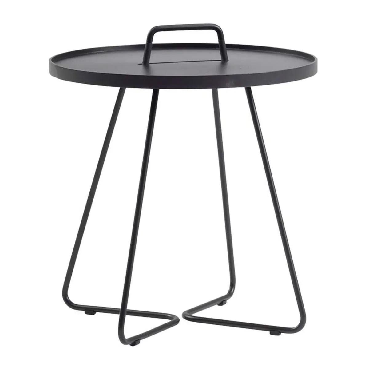 Cane Line On The Move Large Round Side Table - Black, Aluminium