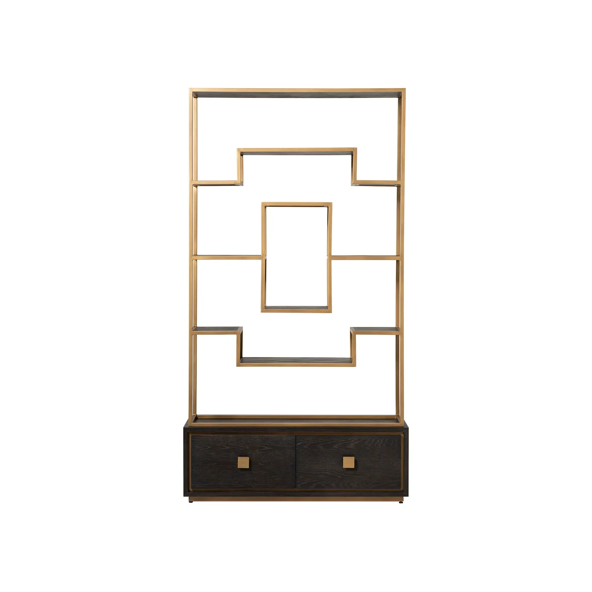 Cantha 2 Drawer Display Cabinet - Brown, Oak