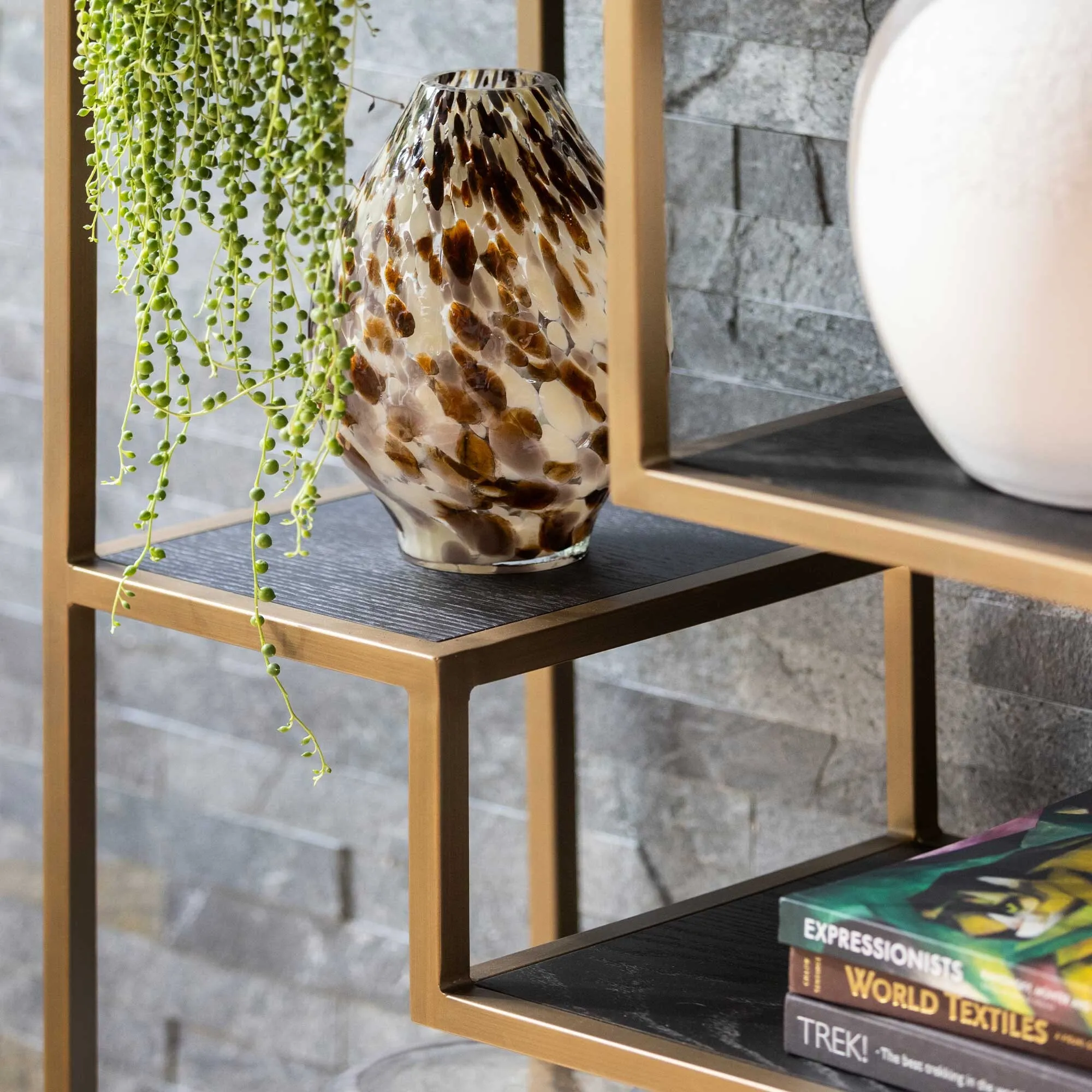 Cantha 2 Drawer Display Cabinet - Brown, Oak