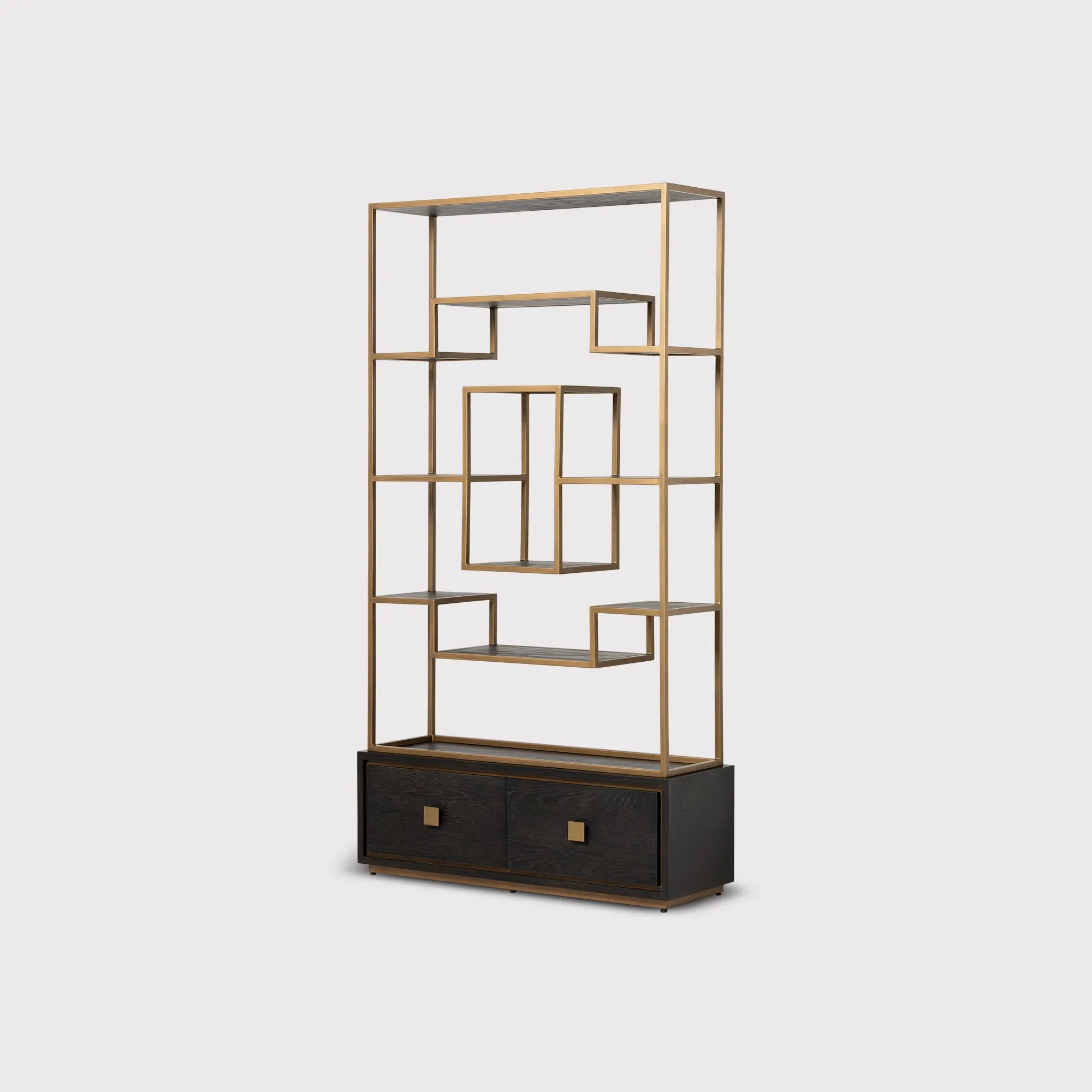 Cantha 2 Drawer Display Cabinet - Brown, Oak image