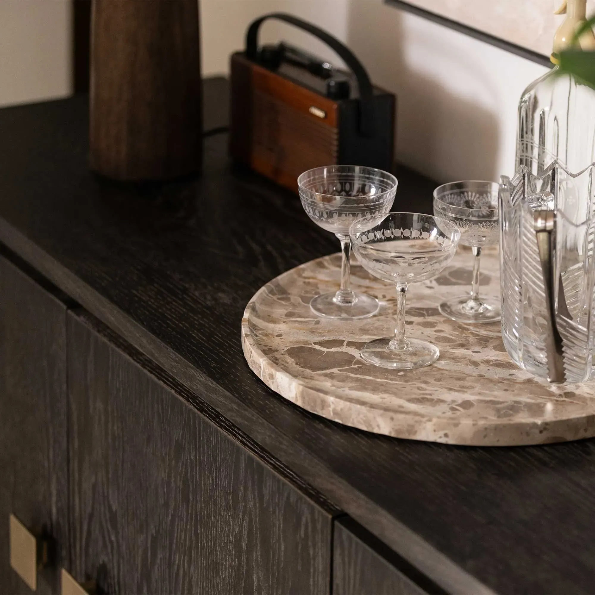 Cantha 4 Door Sideboard - Brown, Oak