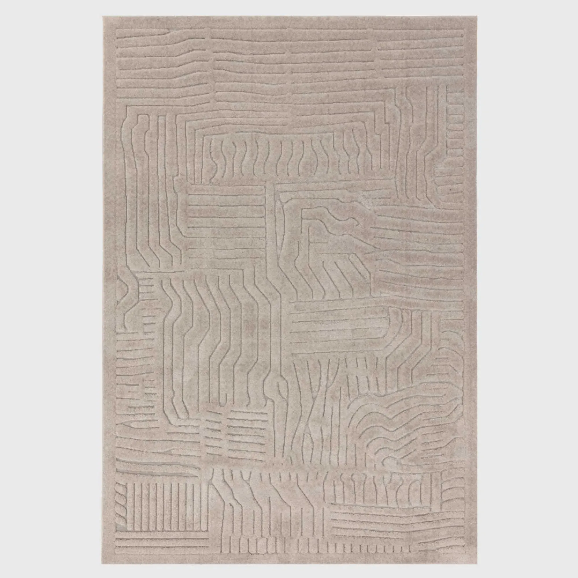 Canyon Passage Medium Rug - Neutral, Polyester image