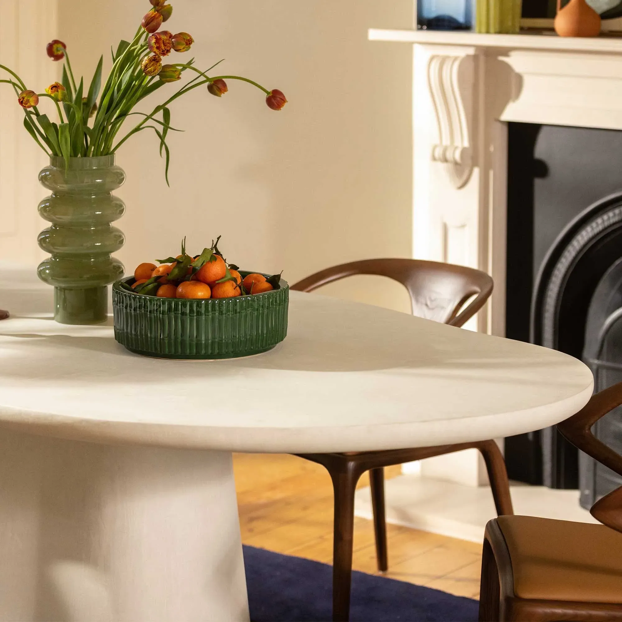 Capella Round Dining Table - White, Pine