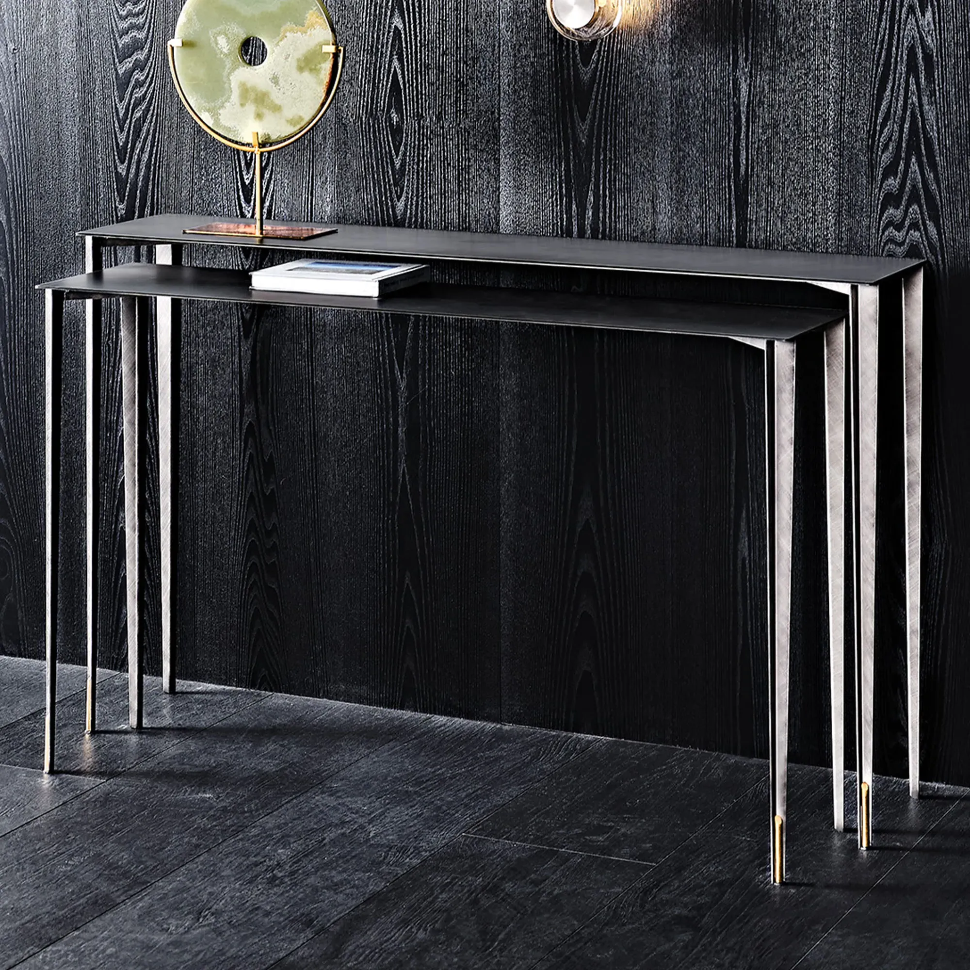 Cattelan Italia Etoile Set of 2 Console Tables - Grey, Wood image