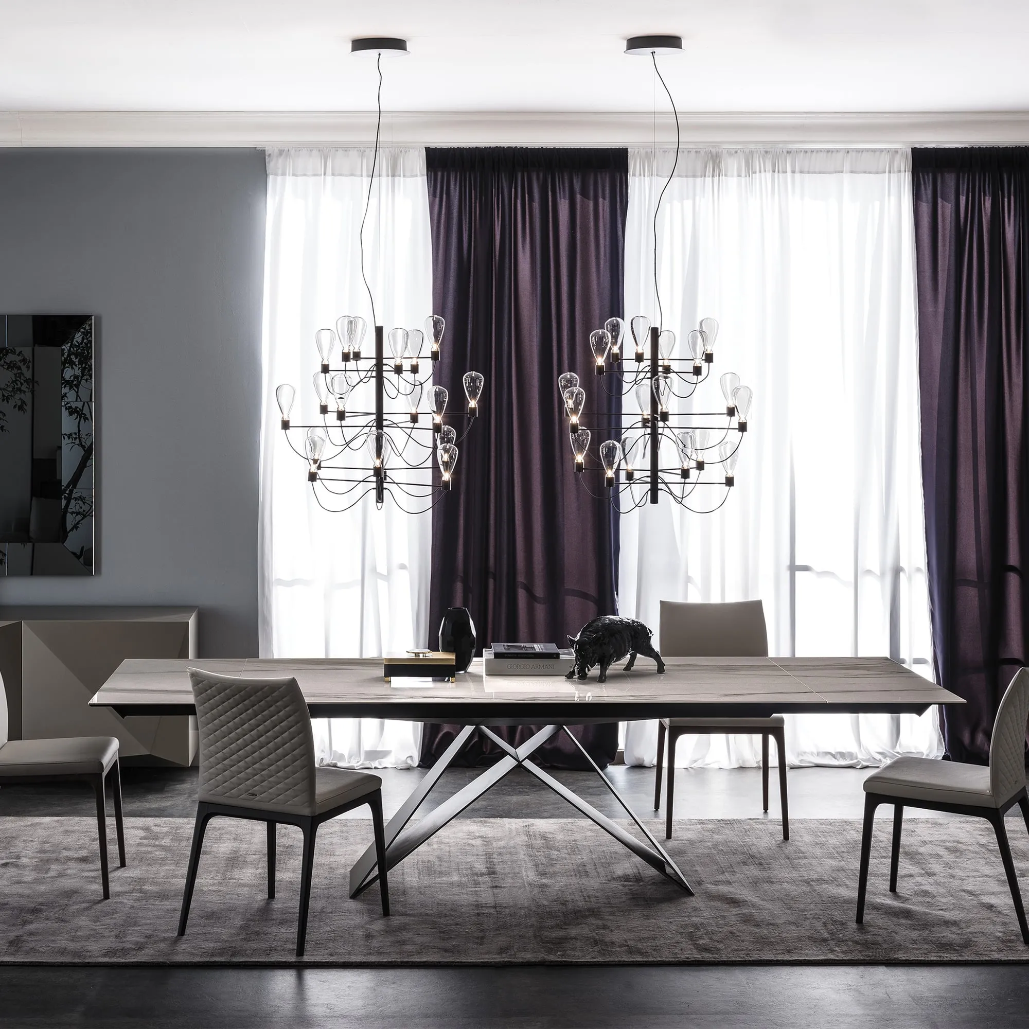 Cattelan Italia Premier Keramik Drive Extending Table - Grey