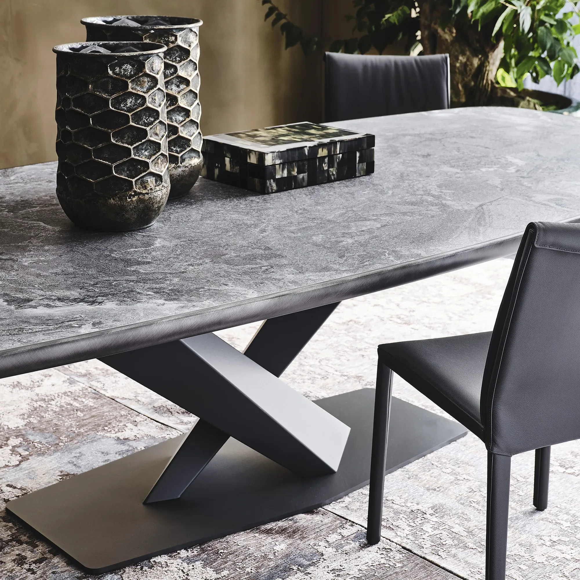 Cattelan Italia Stratos Keramik Dining Table - Grey, Ceramic