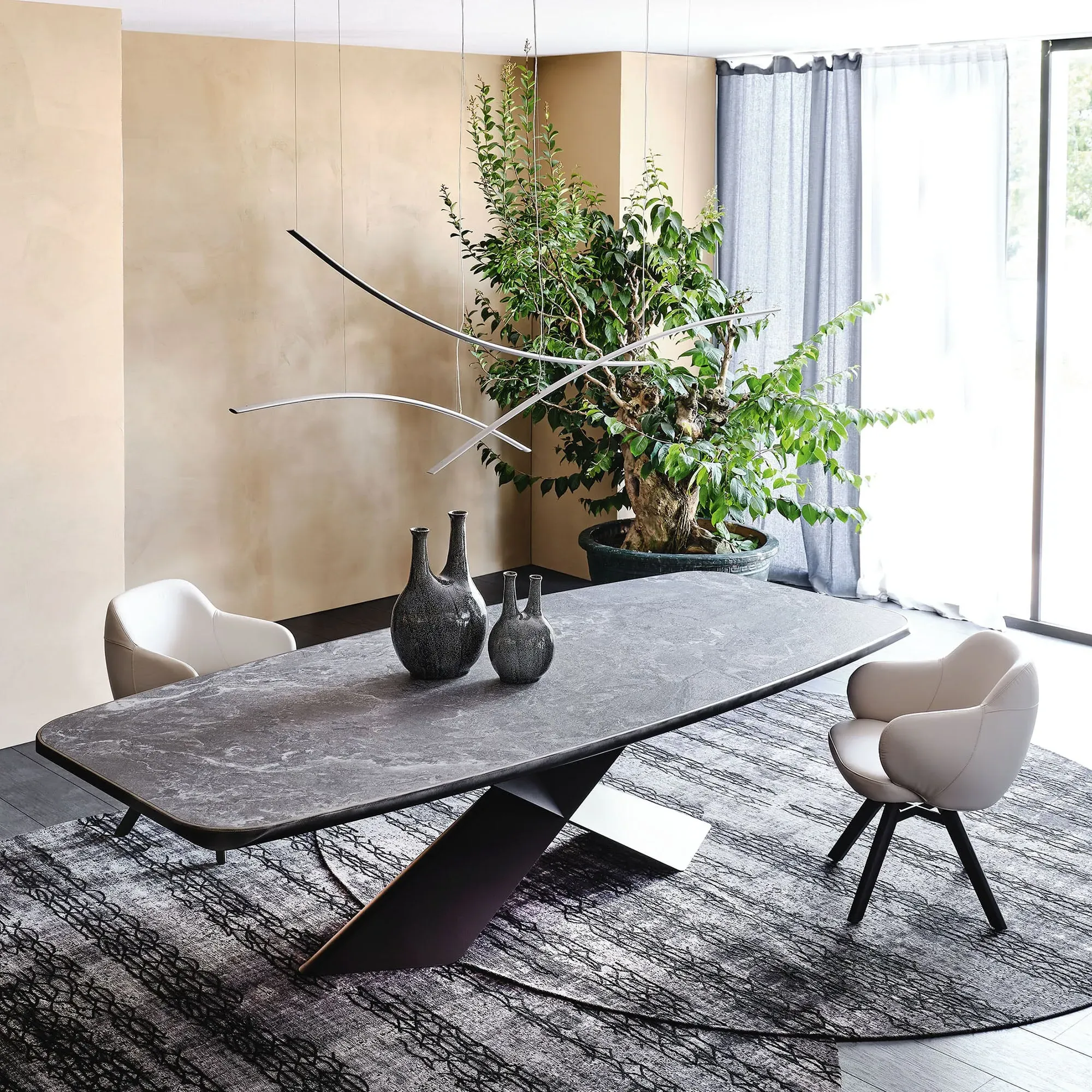 Cattelan Italia Tyron Keramik Dining Table - Bronze, Ceramic image