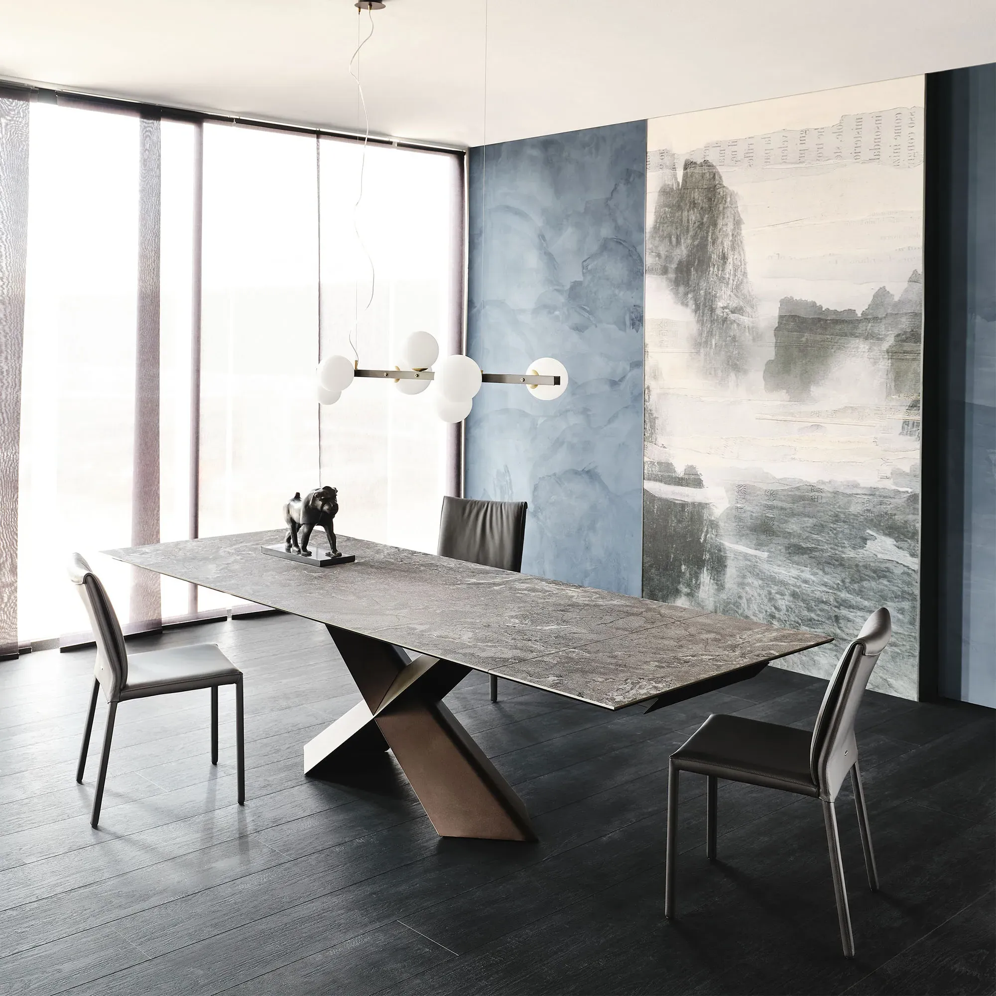 Cattelan Italia Tyron Keramik Drive Extendable Dining Table - Bronze, Ceramic