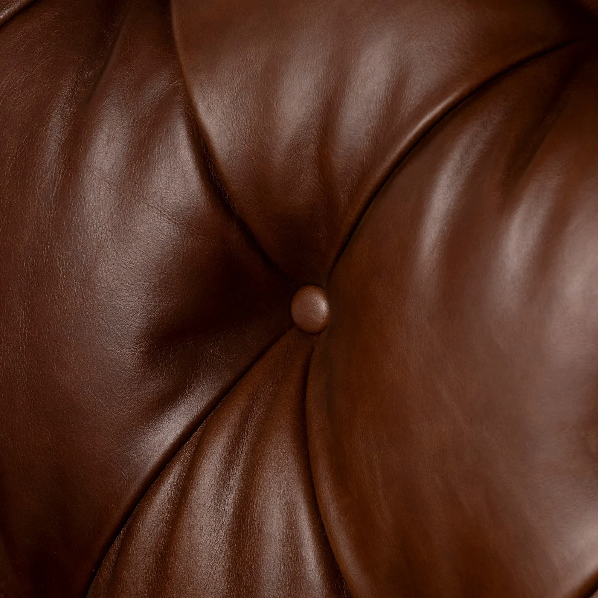 Caversham Footstool - Brown, Leather
