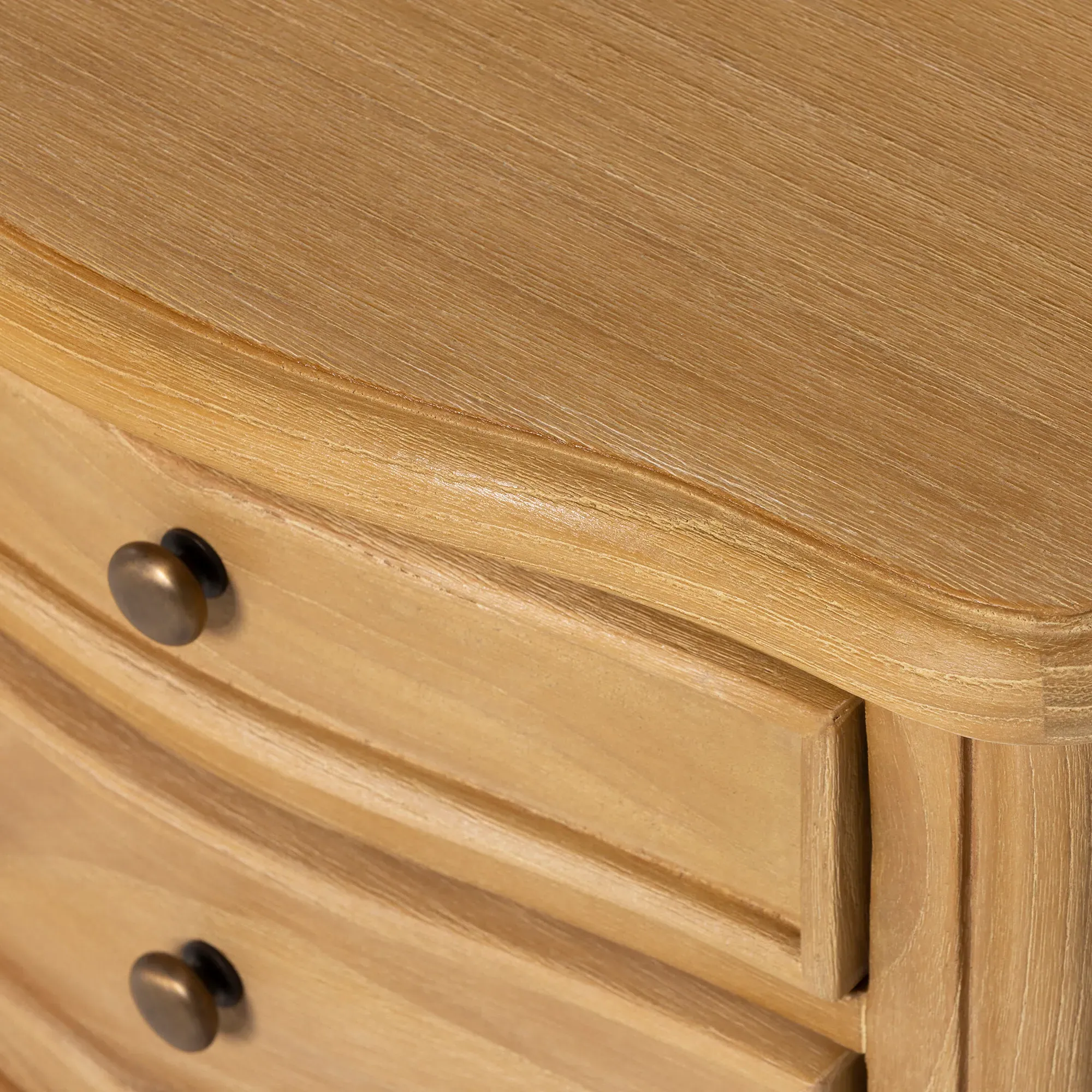 Cecile 2 Drawer Bedside Table - Neutral, Mindi Wood