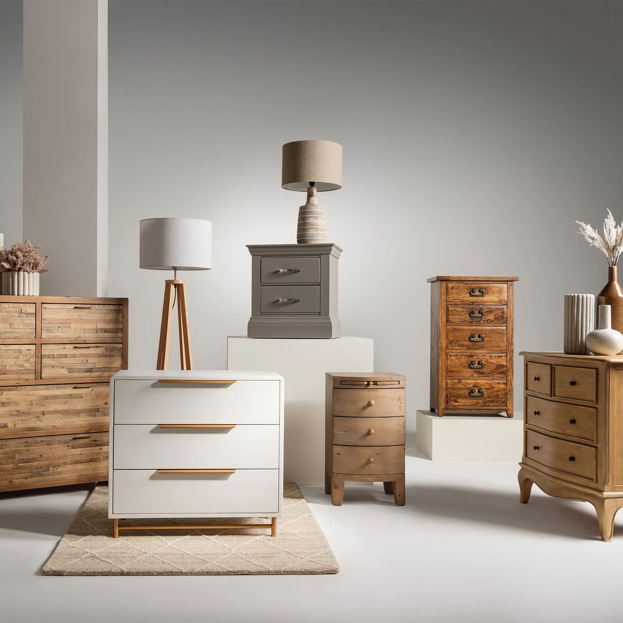 Cecile 4 Drawer Chest - Neutral, Mindi Wood