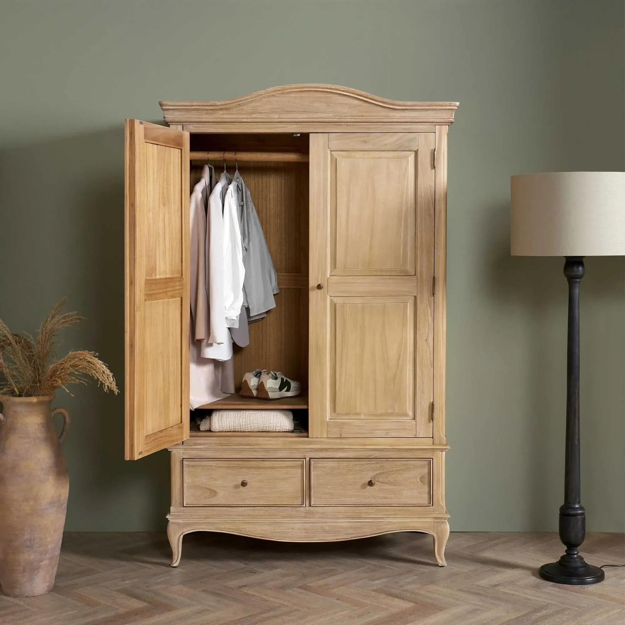 Cecile Double Wardrobe - Neutral, Mindi Wood